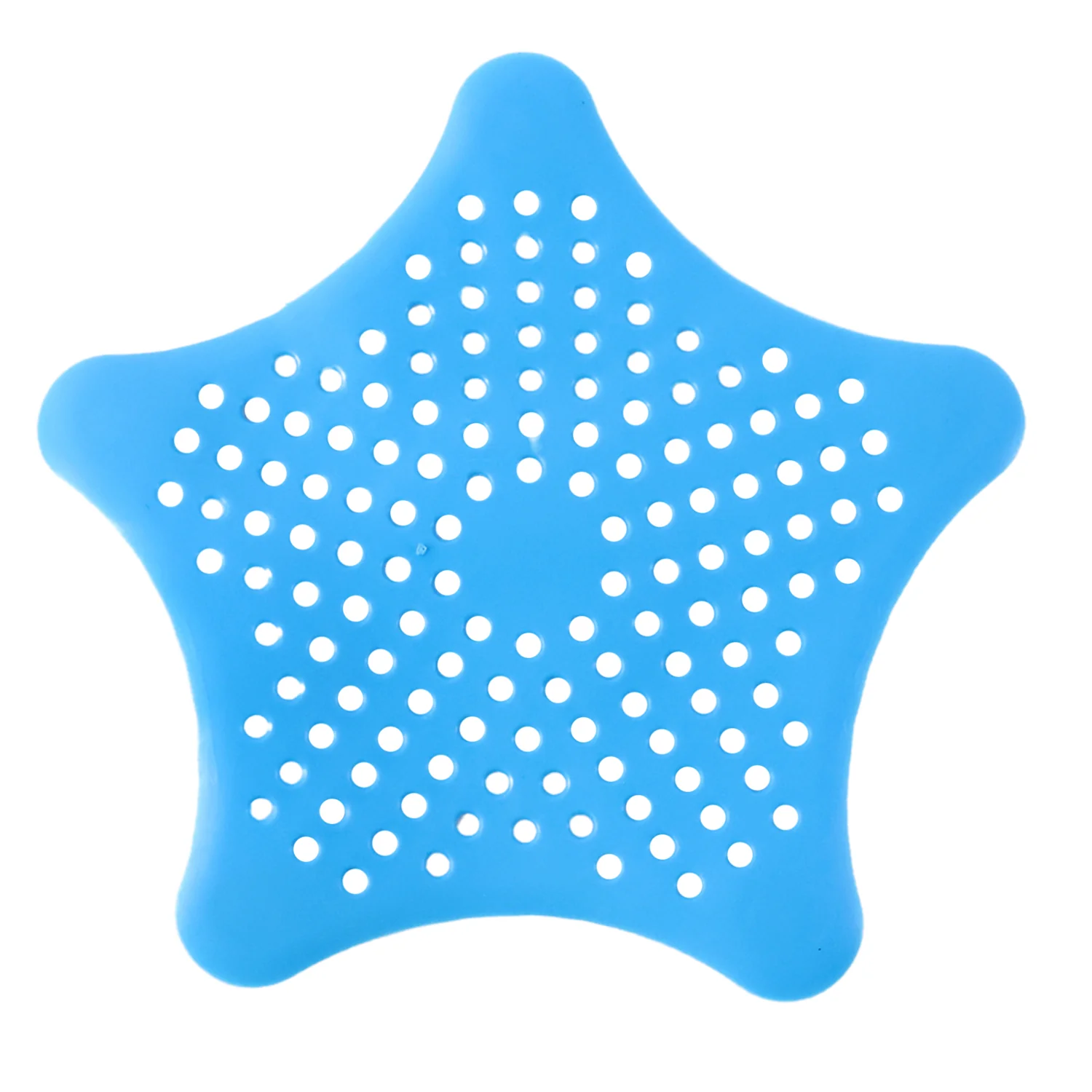 Aqua Blue Silicone Star Shaped Sink Filter Bathroom Hair Catcher Drain Strainers for Basin - Image 5