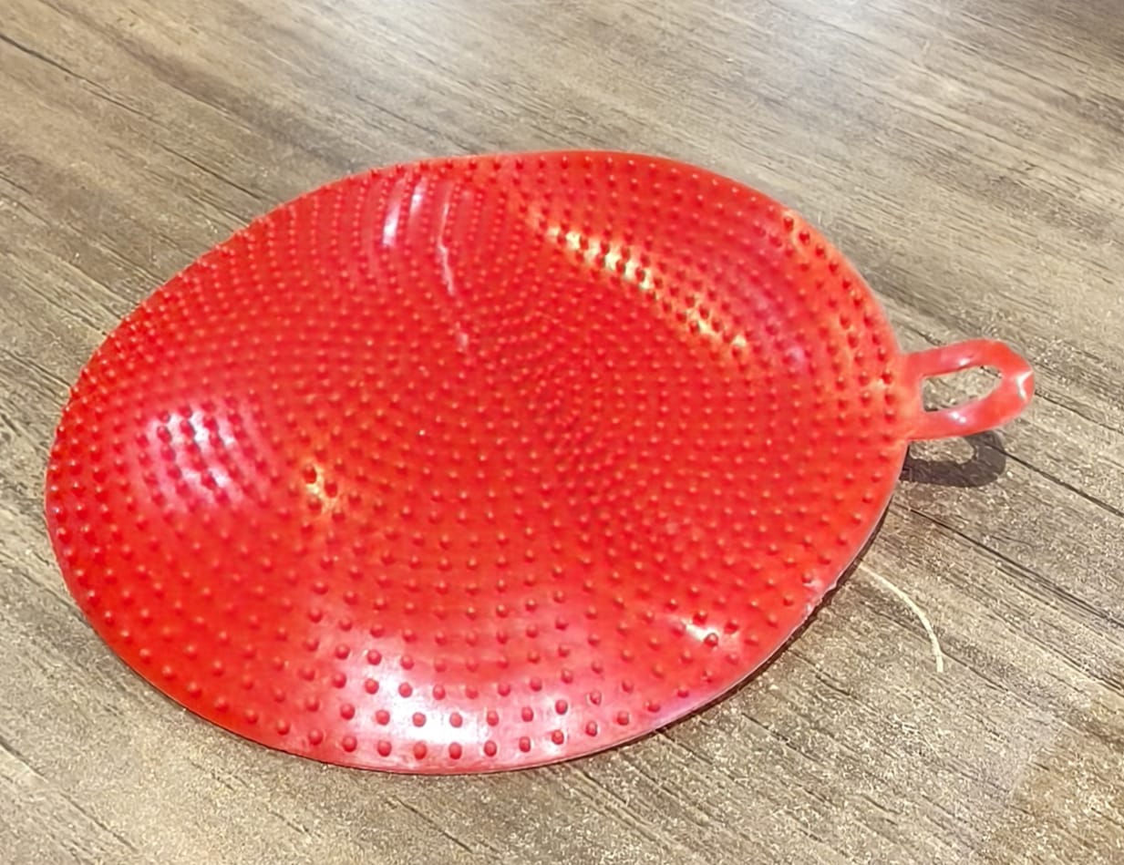Red Silicone Dish Scrubber Sponge Mildew Free, Non Stick, Heat Resistant - Image 7