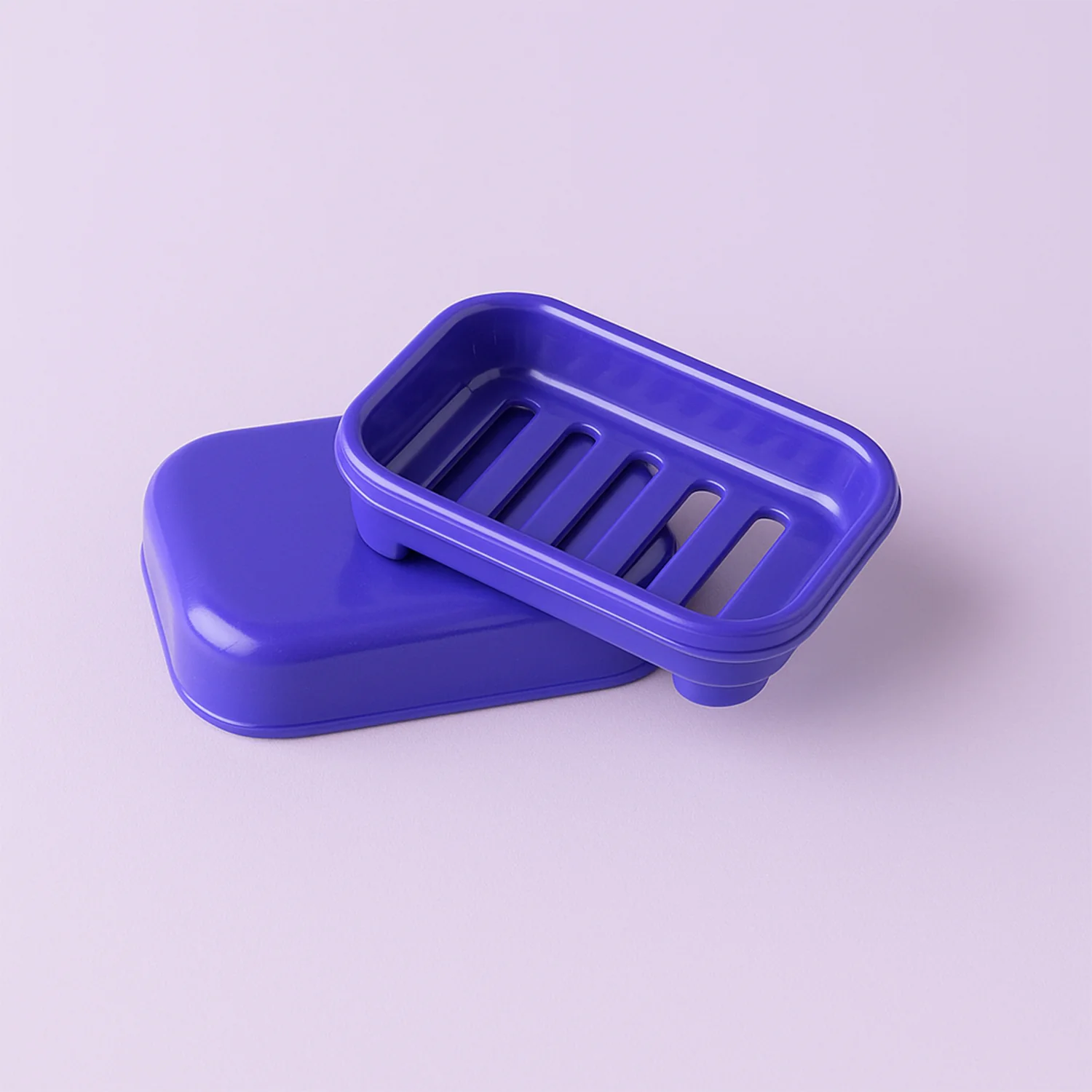 Premium Quality Rectangular Blue Plastic Soap Case (1 Pc) - Image 6