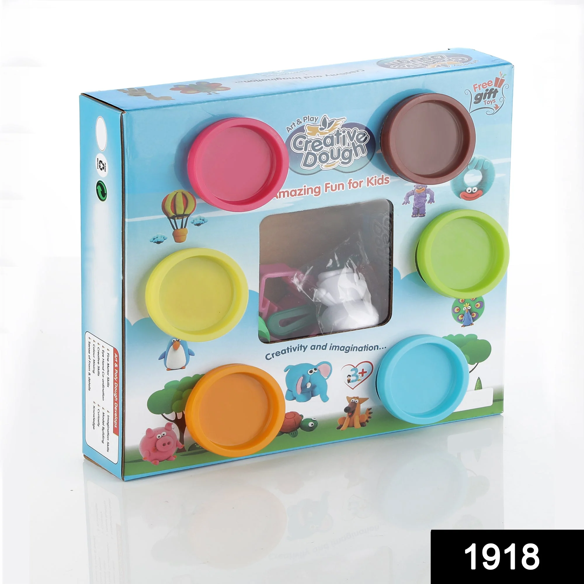 Non-Toxic Creative 50 Dough Clay Mould 5 Different Colors, (Pack of 6 Pcs) - Image 2