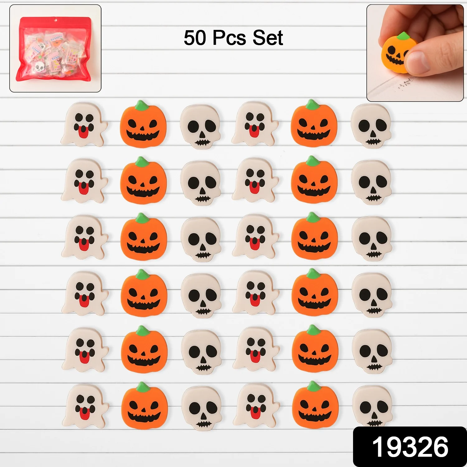 Cartoon Shape Eraser& Rubber (50 Pc / Mix Colour & Design) - Image 2