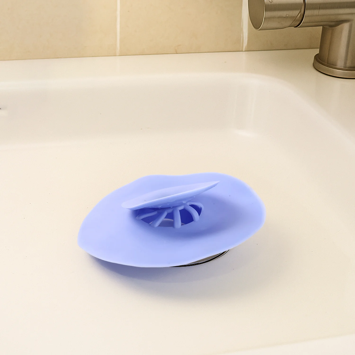 Creative 2-in-1 Blue Silicone Sewer Sink Sealer Cover Drainer (multicolour / 1 Pc) - Image 8