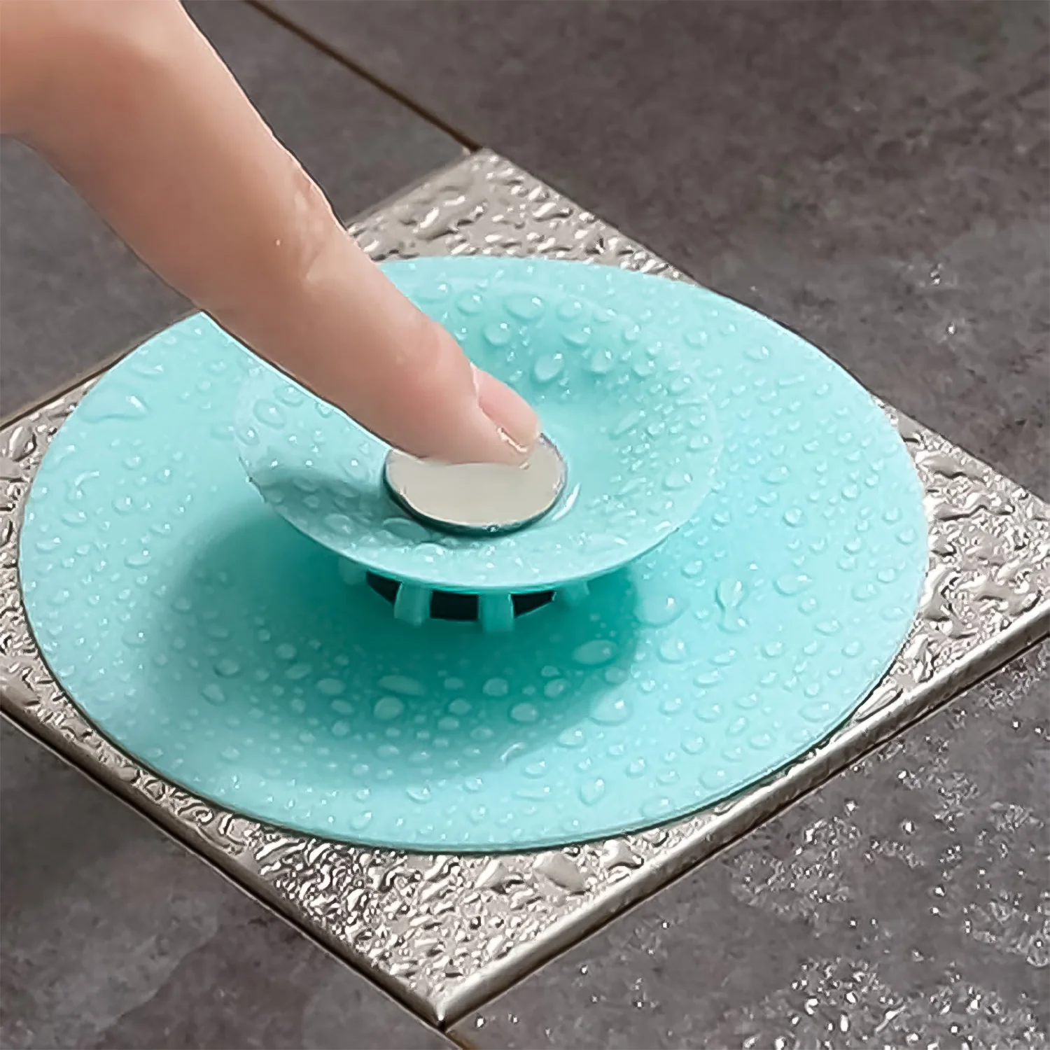 Creative 2-in-1 Light Green Silicone Sewer Sink Sealer Cover Drainer (multicolour) - Image 6