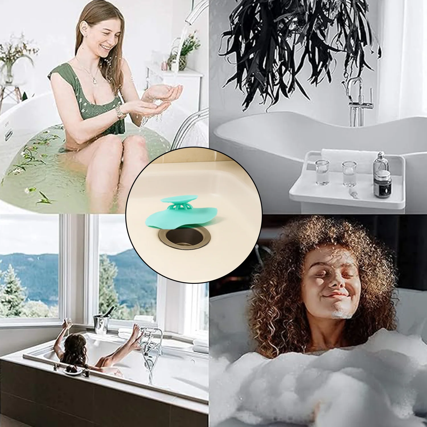 Creative 2-in-1 Light Green Silicone Sewer Sink Sealer Cover Drainer (multicolour) - Image 7