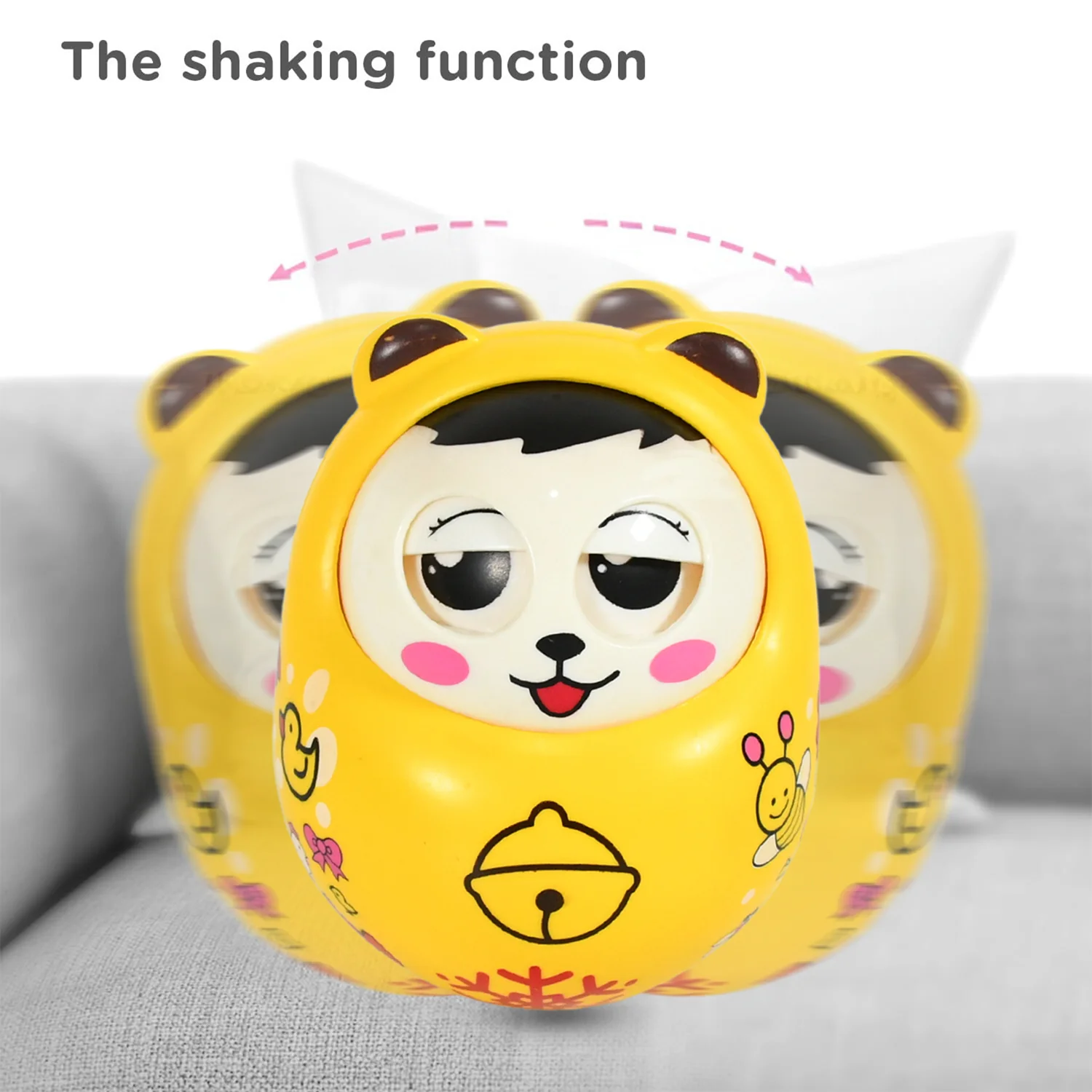 Musical Roly Poly Toy for Babies – Push & Shake Wobbling Doll - Image 3