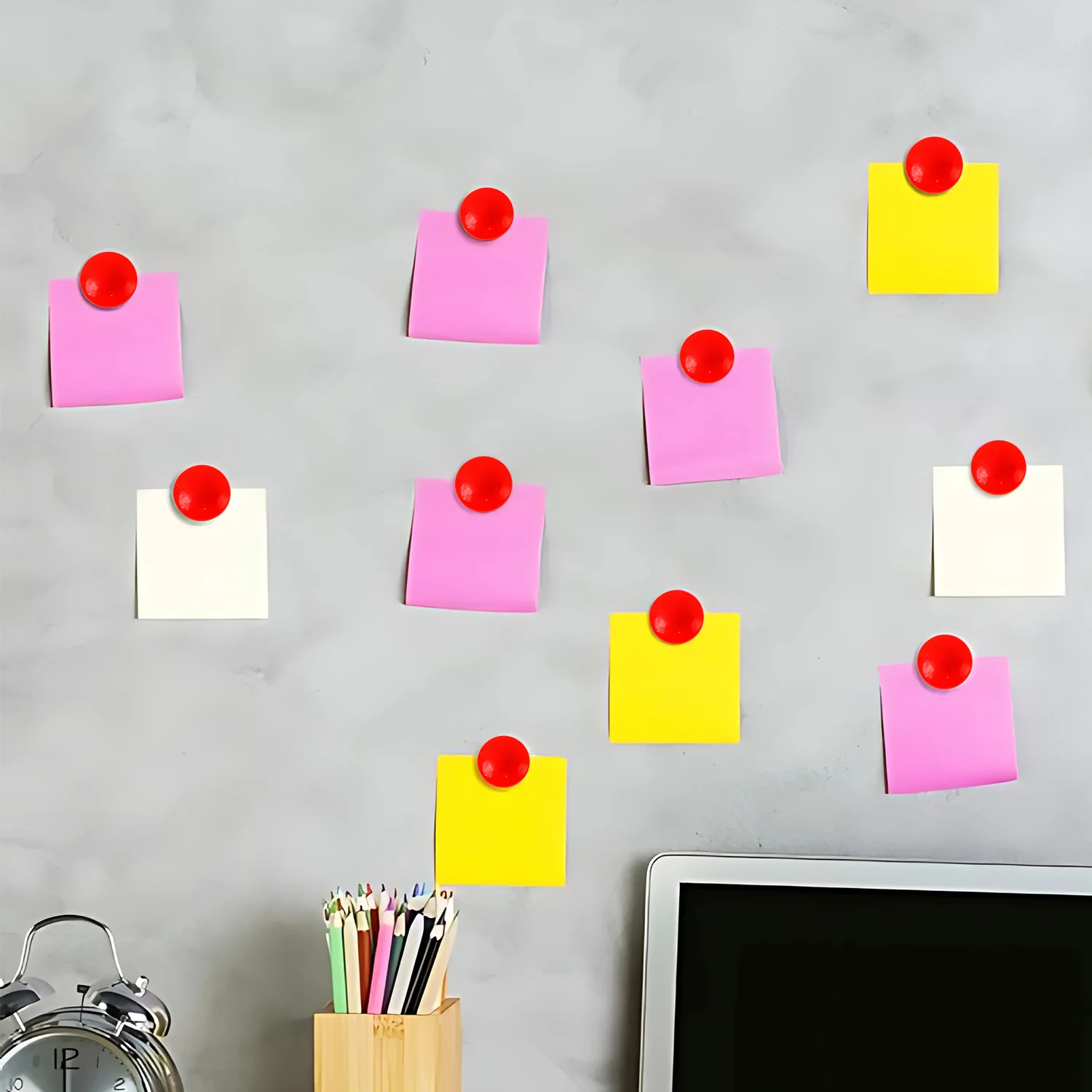 Red Board Magnets Circular Plastic Buttons (1 Pc) - Image 6