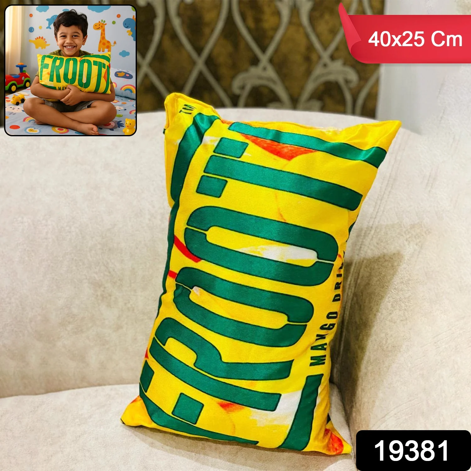 Soft Plush Cartoon Character Kids Pillow Cushion for Baby (40 x 25 Cm / 1 Pc) - Image 2