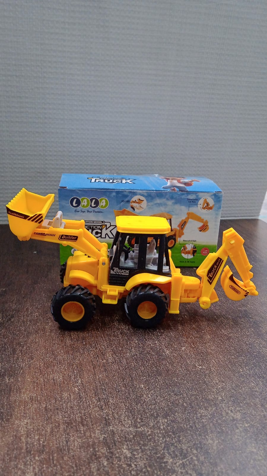 LALA Friction Powered JCB Style Backhoe Loader Construction Toy Truck for Kids (1 Pc) - Image 10