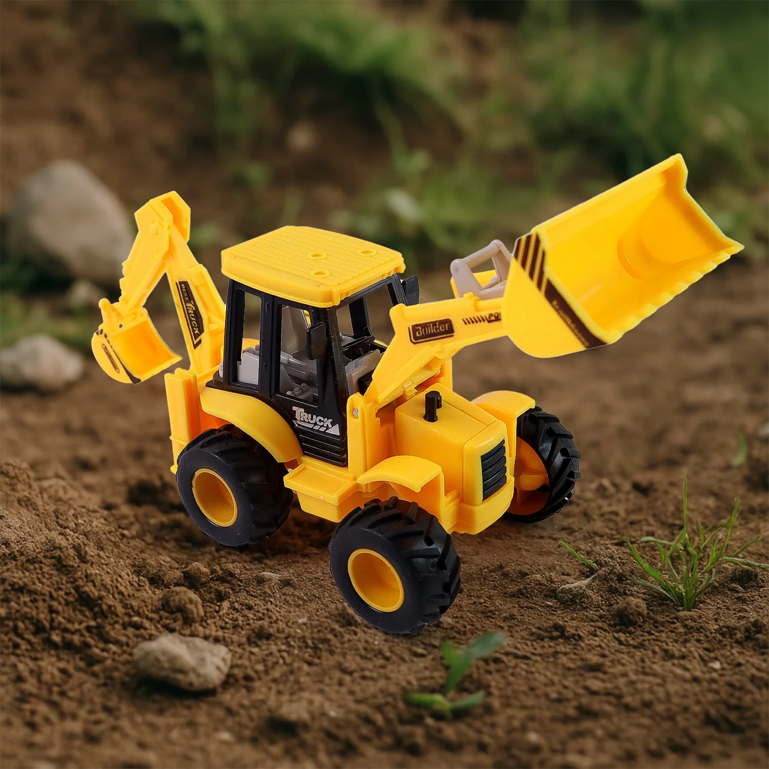 LALA Friction Powered JCB Style Backhoe Loader Construction Toy Truck for Kids (1 Pc) - Image 6