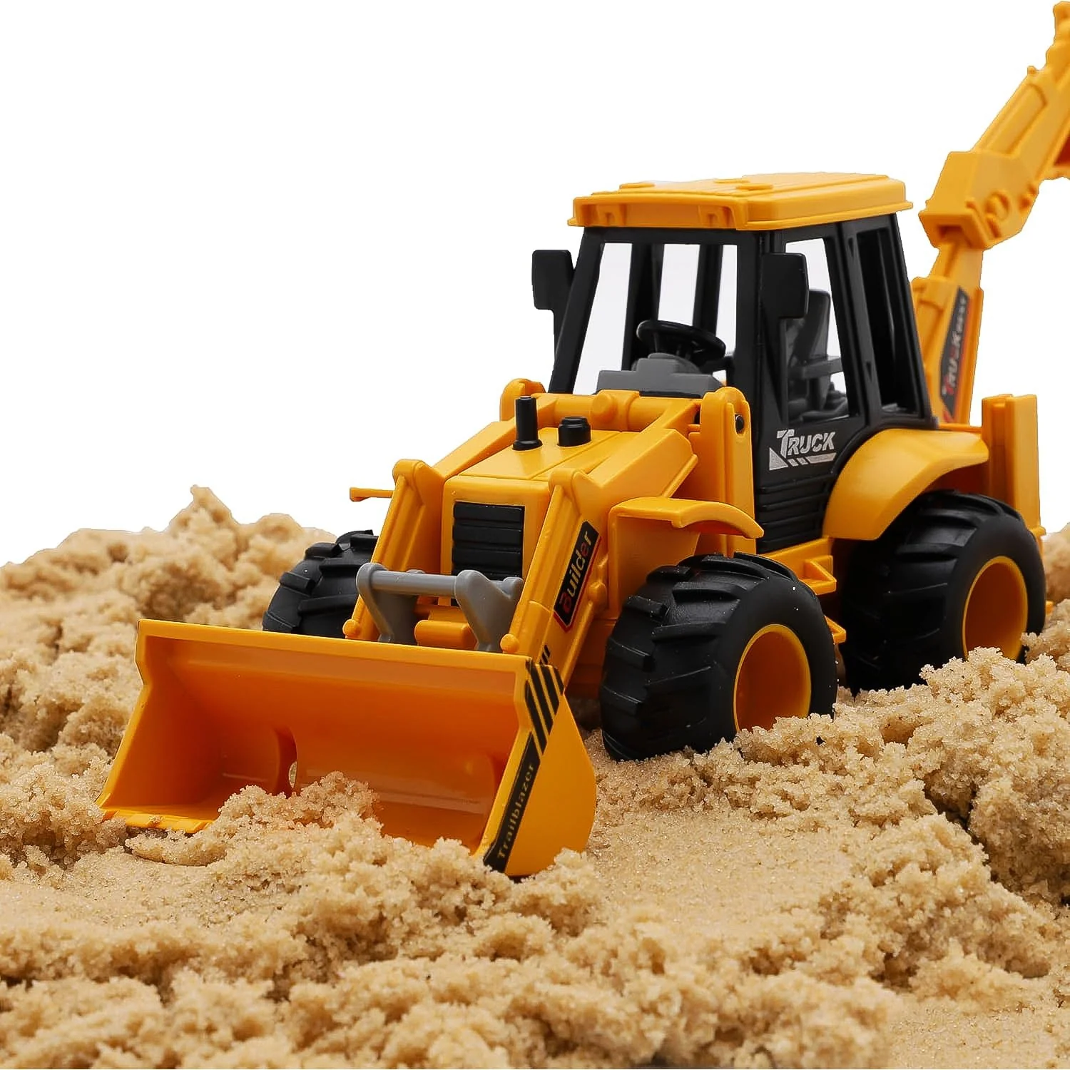 LALA Friction Powered JCB Style Backhoe Loader Construction Toy Truck for Kids (1 Pc) - Image 8
