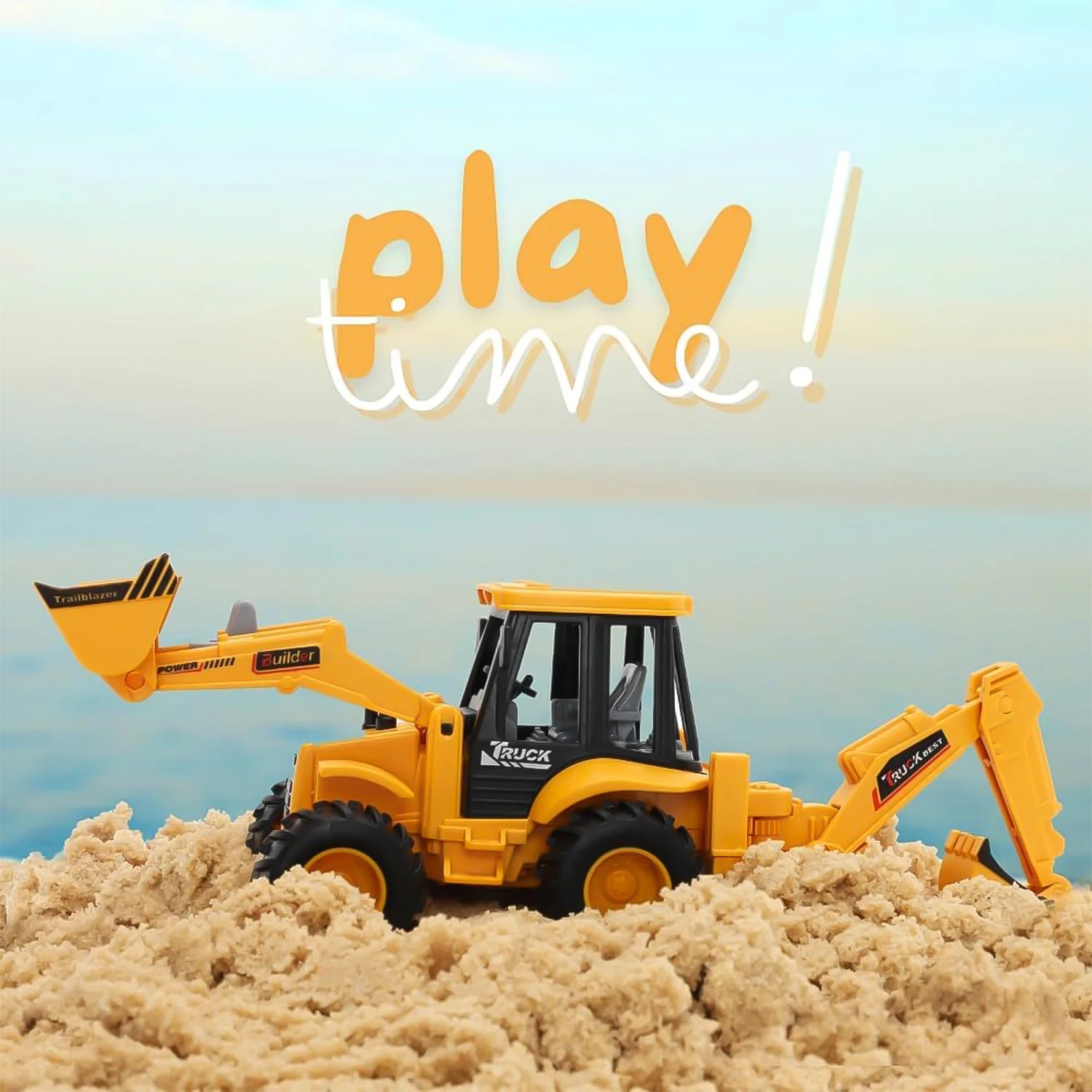 LALA Friction Powered JCB Style Backhoe Loader Construction Toy Truck for Kids (1 Pc) - Image 9