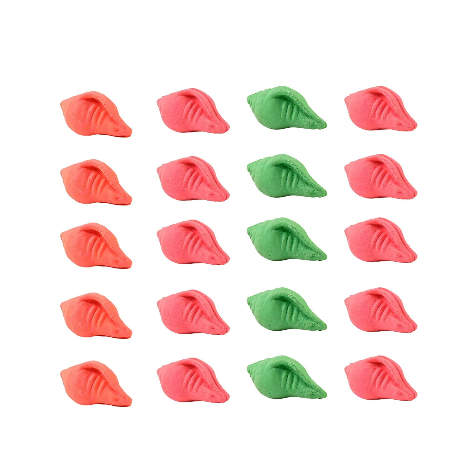 Shankh Shape Eraser Rubber (20 Pc / Mix Colour & Design) - Image 5