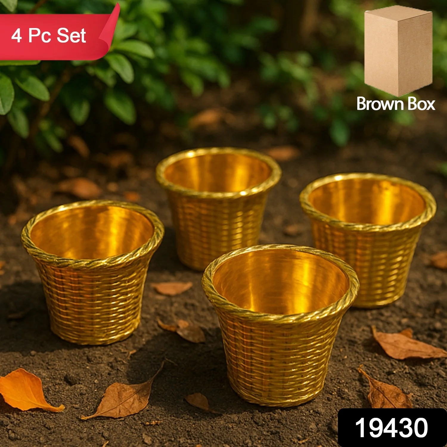 Plastic Flower Valencia (Pot) Home and Outdoor (4 Pc) - Image 2