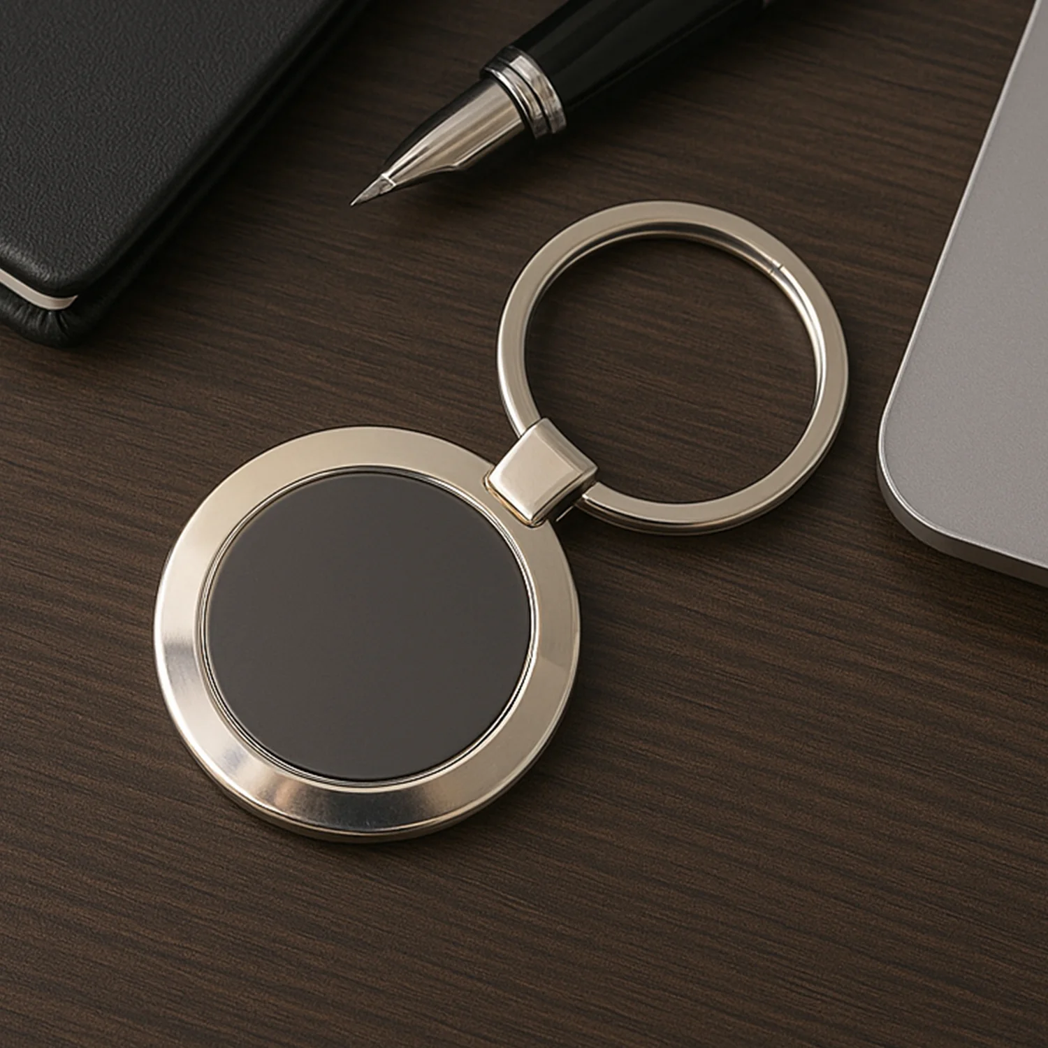 Premium Round Shape Metal Keychain (1 Pc) - Image 4