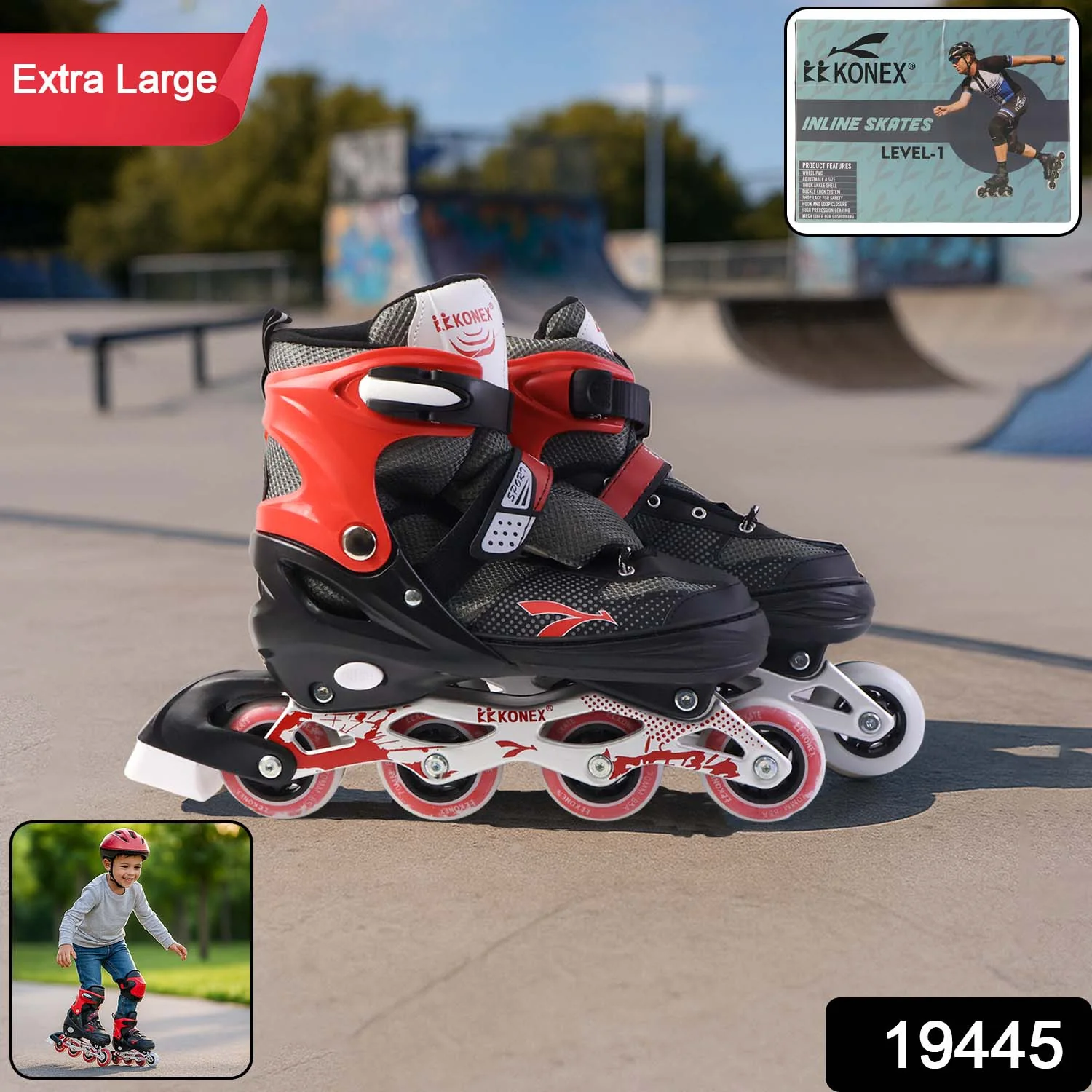 Professional Adjustable Inline Skates for Kids and Adults (XL / 1 Pair) - Image 2