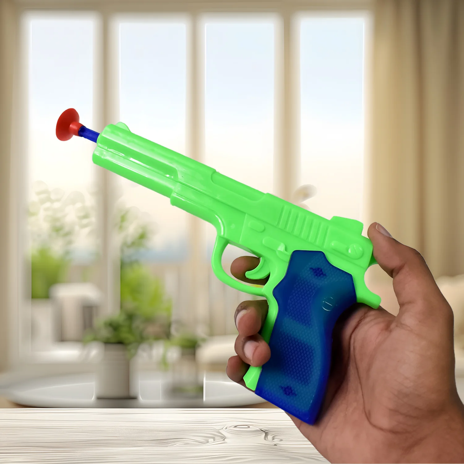 Medium Size Plastic 1 Gun with 5 Soft Suction Dart Bullets (1 Set) - Image 4