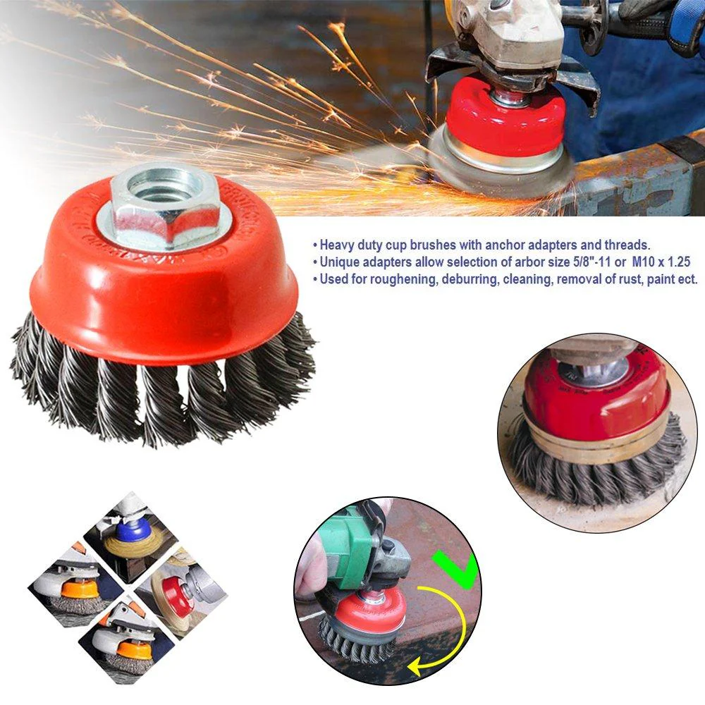 Wire Wheel Cup Brush (Black) - Image 3