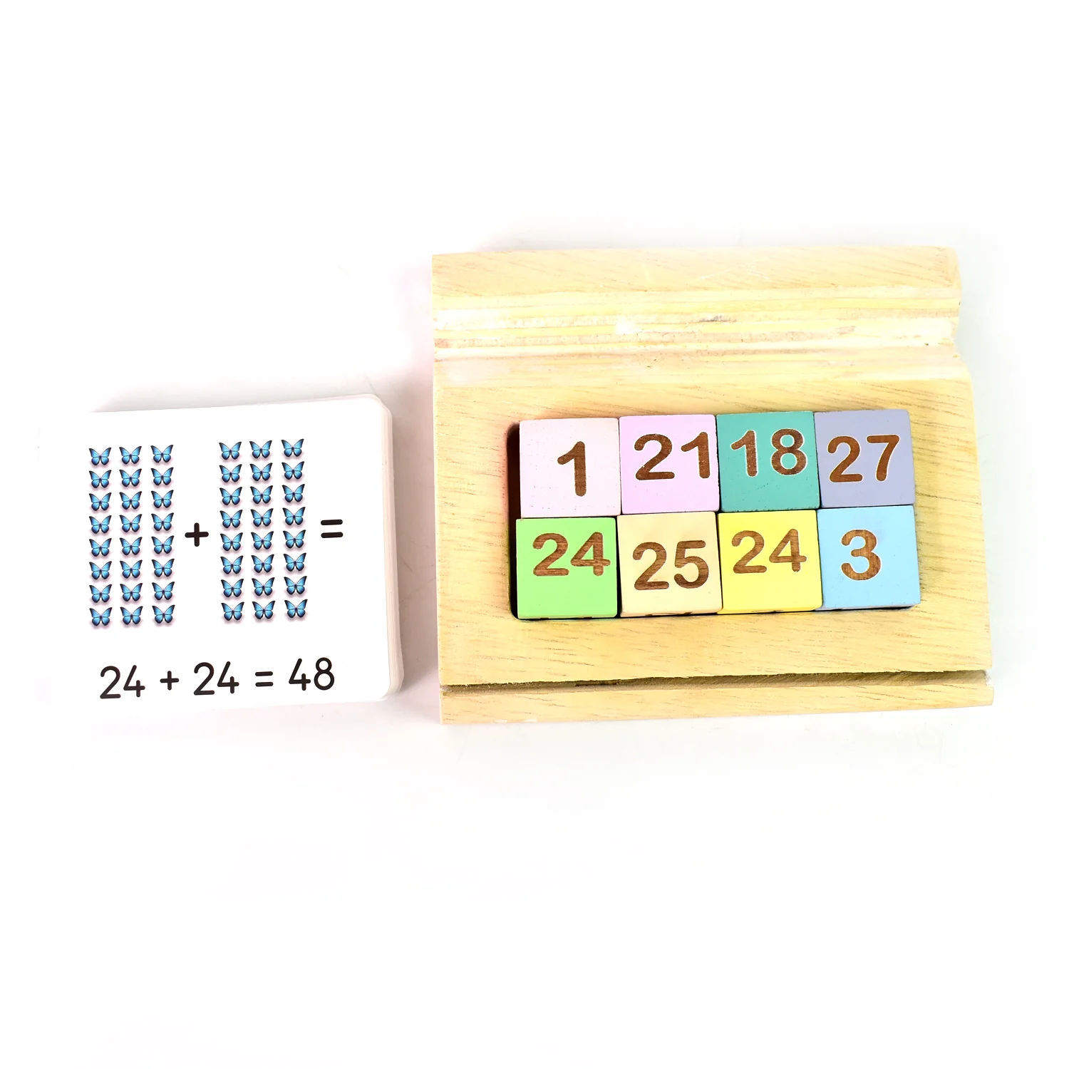 Wooden MathTime for Kids - Educational Math Card Game - Image 4