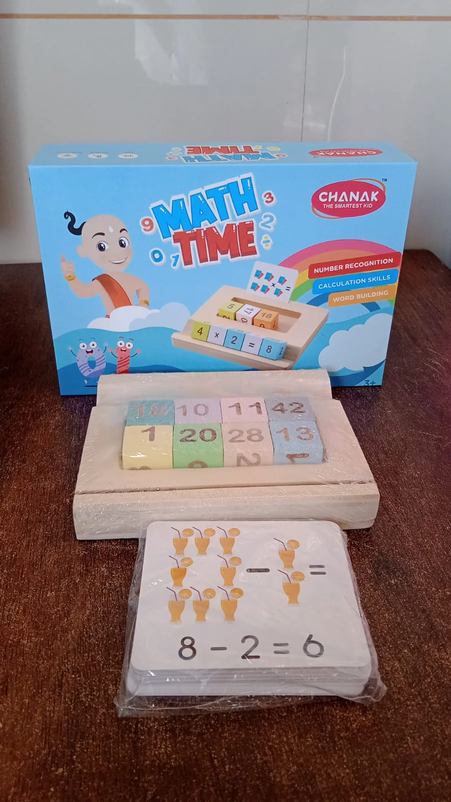 Wooden MathTime for Kids - Educational Math Card Game - Image 7