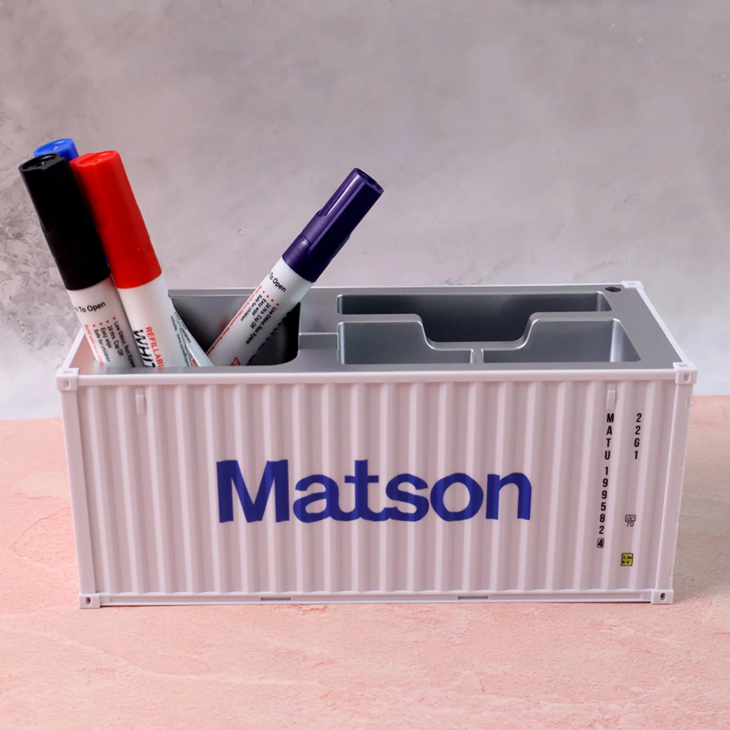 Container-Style Multi-Compartment Desk Organizer (1 Pc) - Image 3