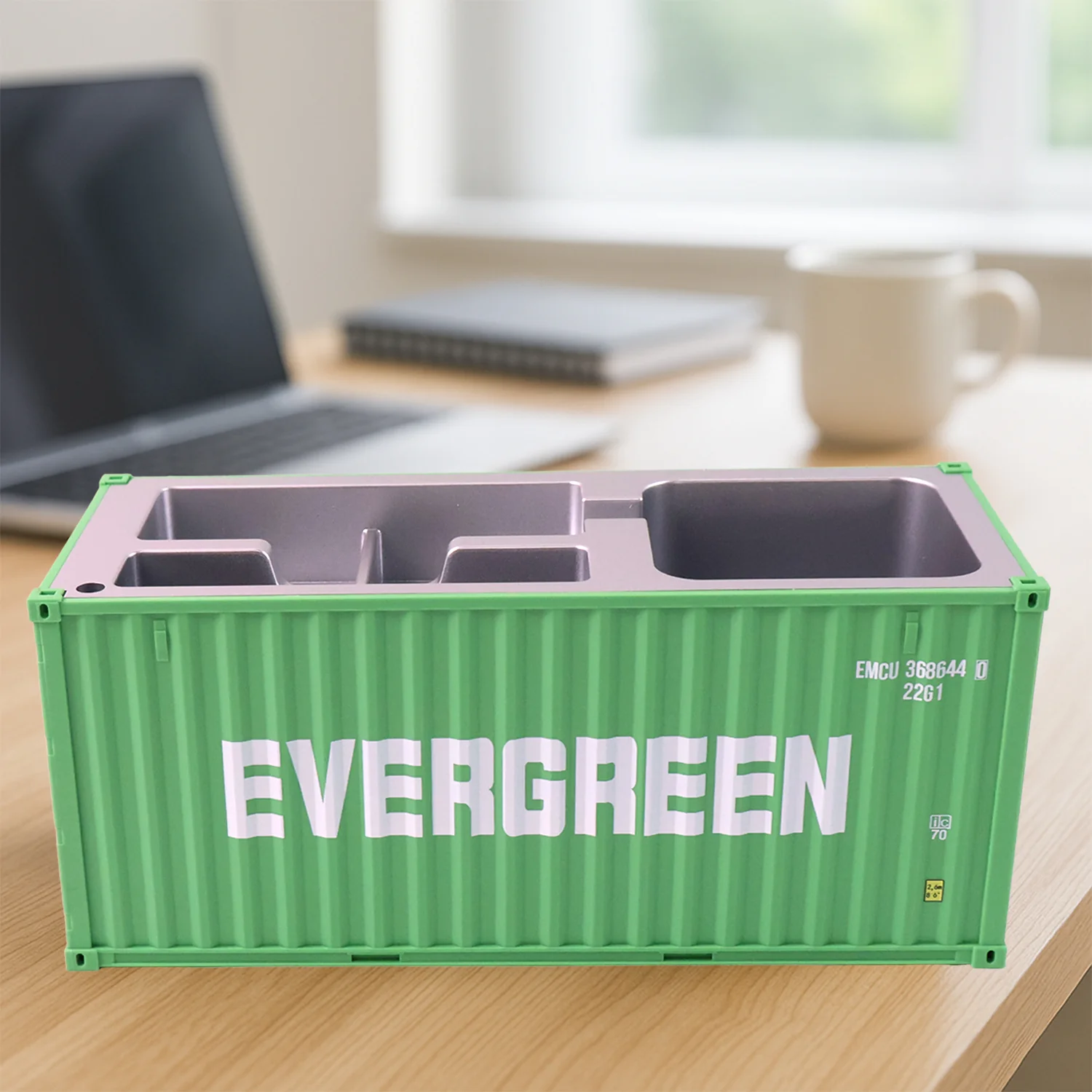 Container-Style Multi-Compartment Desk Organizer (1 Pc) - Image 4