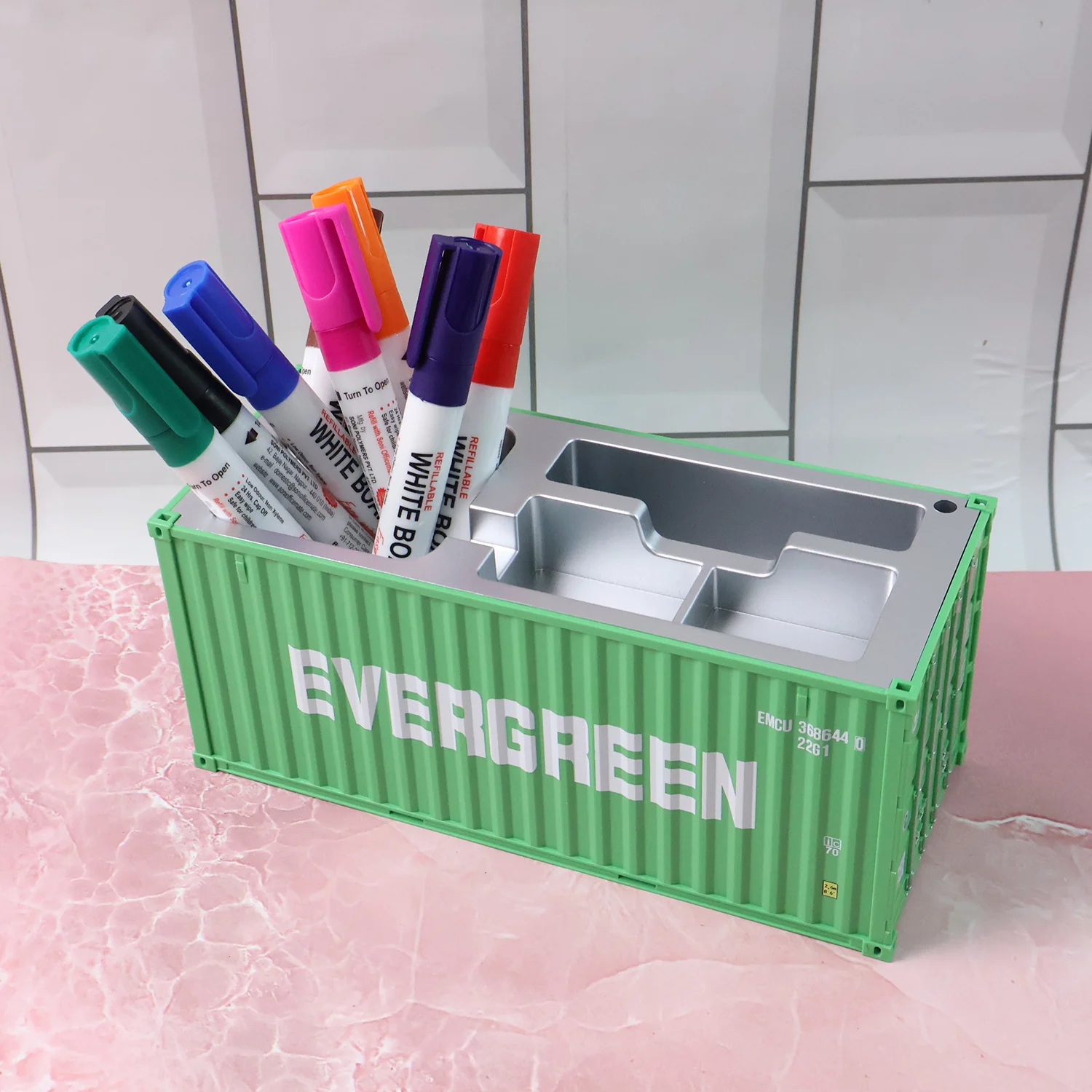 Container-Style Multi-Compartment Desk Organizer (1 Pc) - Image 6