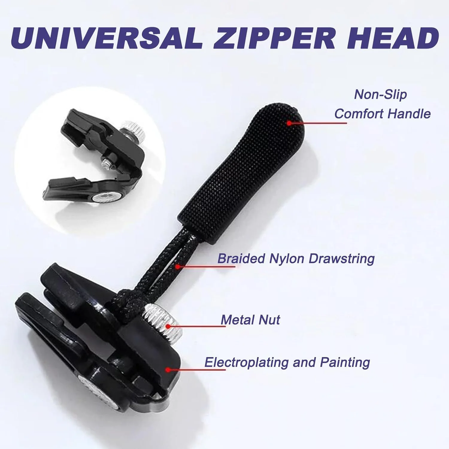 Portable Universal Detachable Zipper Slider (10 Pc /Medium) - Image 6