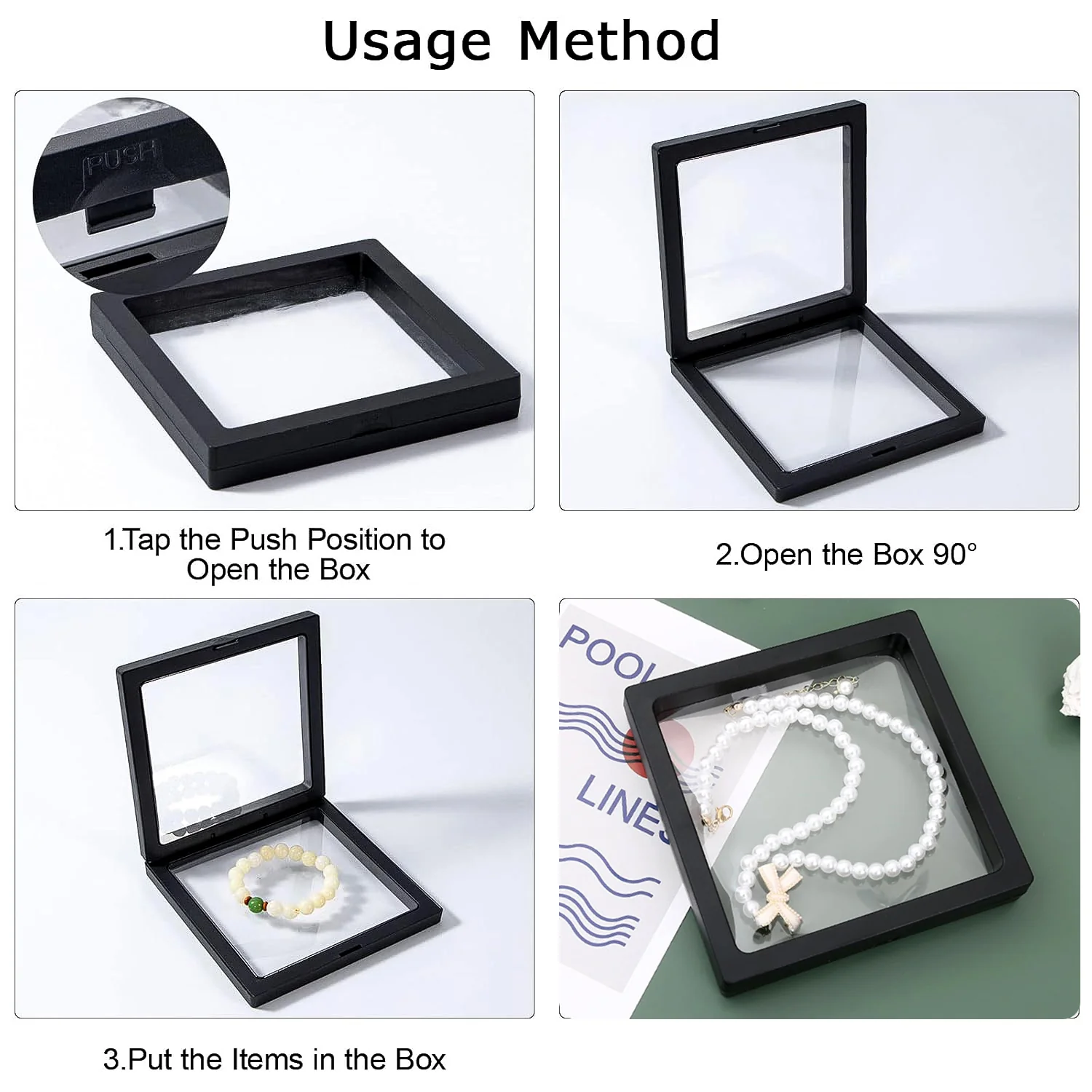Transparent Jewellery Display Box (9x9 cm / 1 Pc / Mix Color) - Image 7