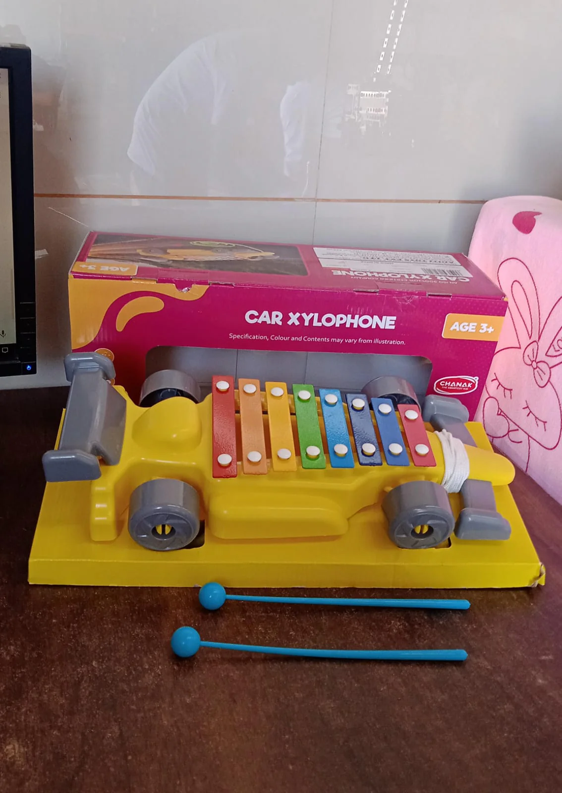 Musical Car Piano Xylophone Toy, Plastic Car Xylophone (1 Set) - Image 7