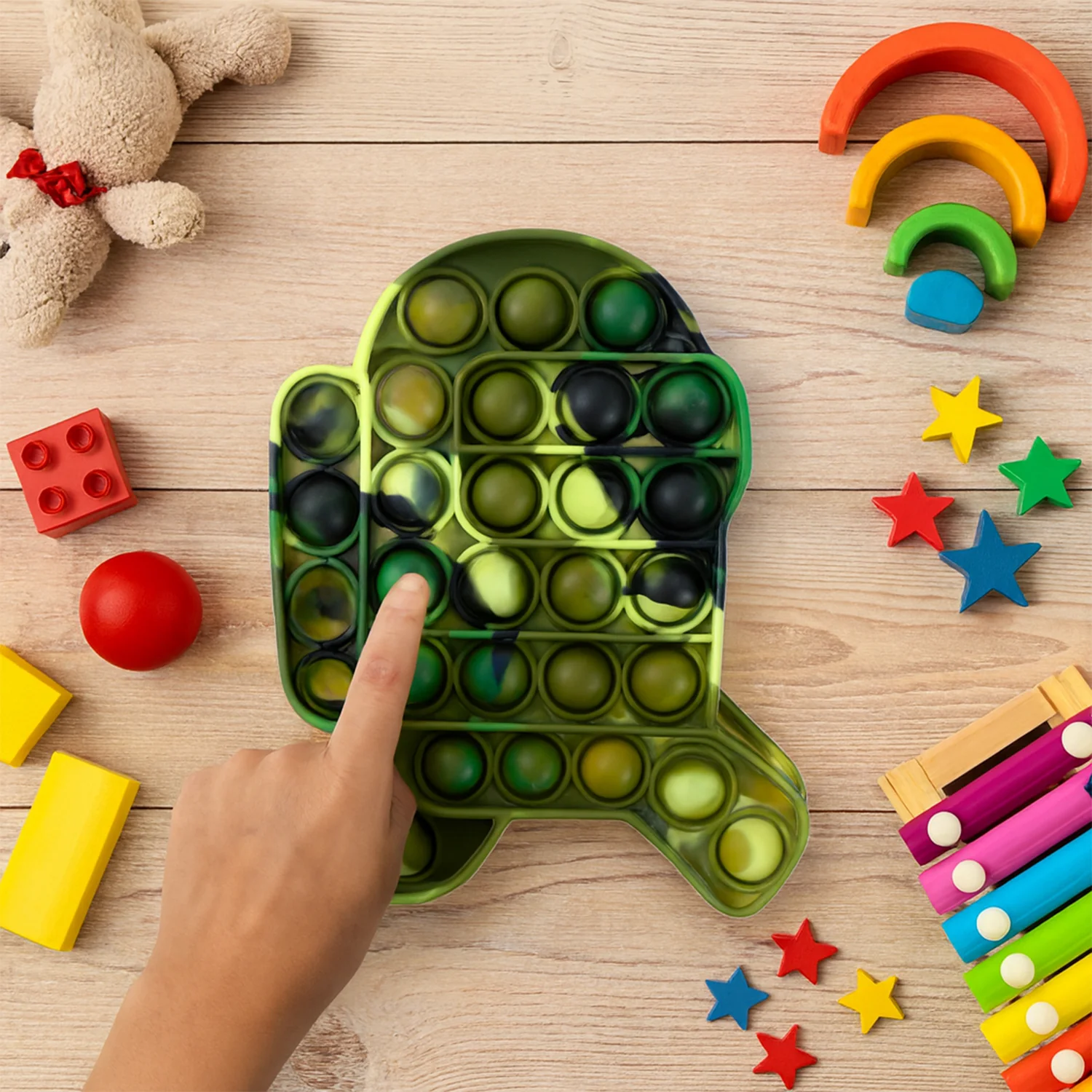 Premium Cartoon Shape Silicone Pop It Fidget Toy (1 Pc) - Image 4