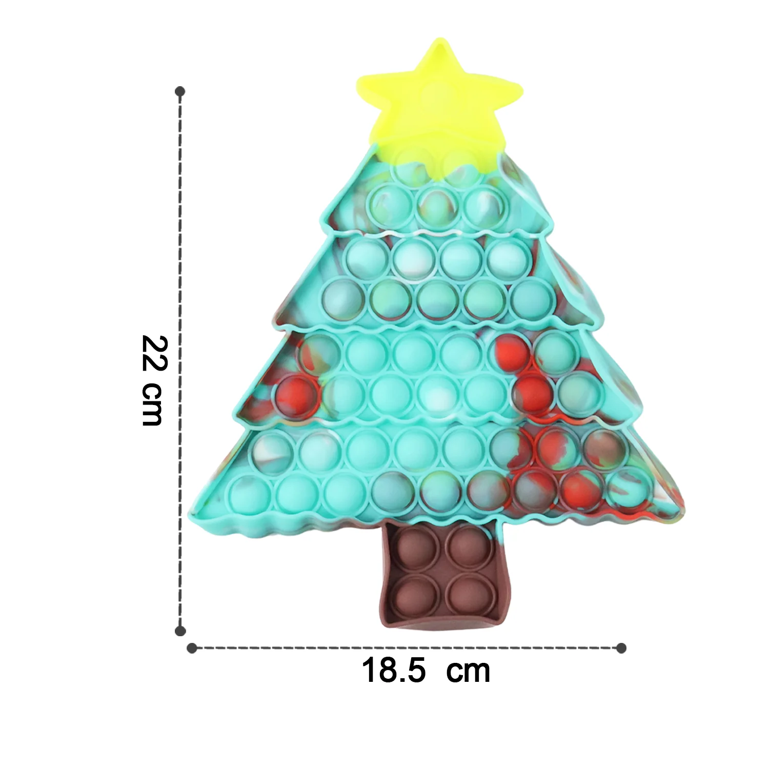 Premium Tree Shape Silicone Pop It Fidget Toy (1 Pc) - Image 3