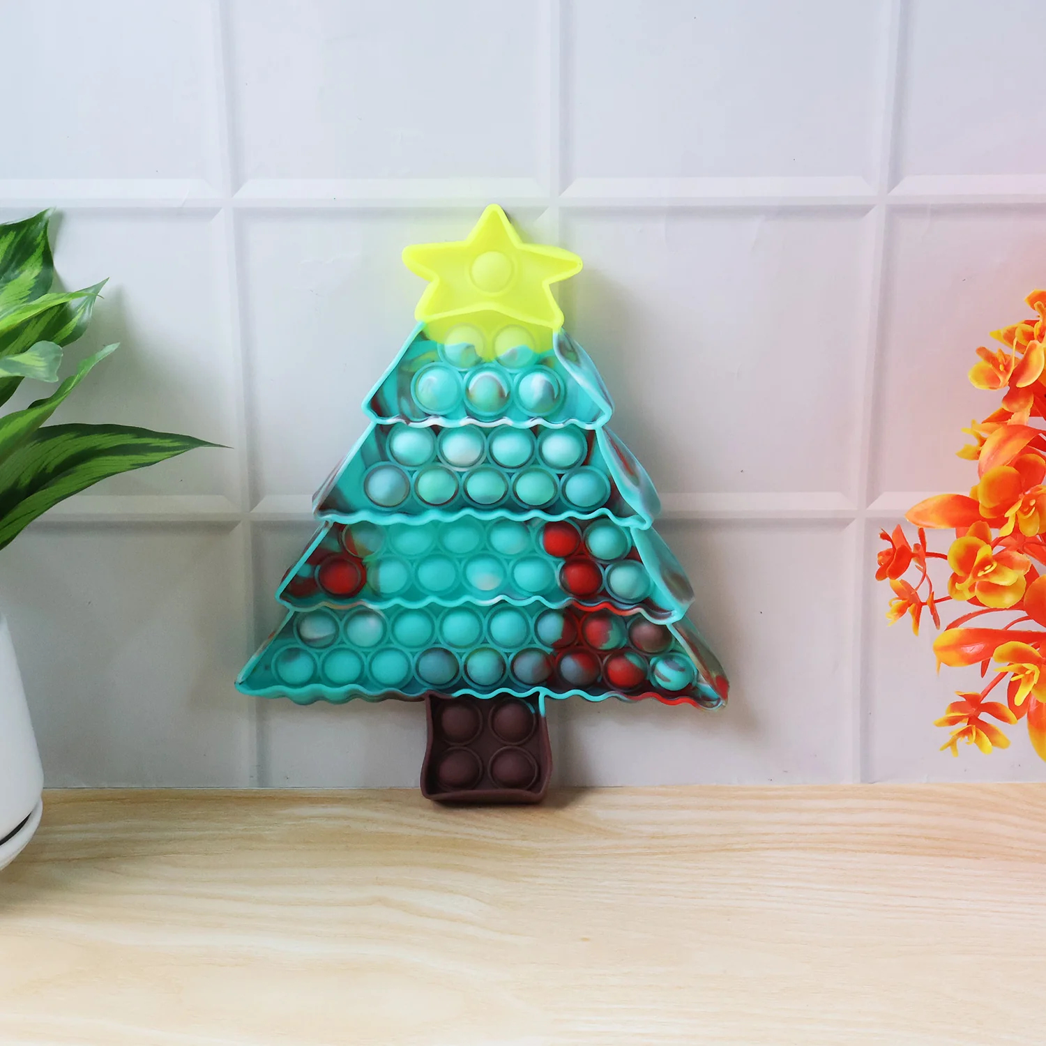 Premium Tree Shape Silicone Pop It Fidget Toy (1 Pc) - Image 4