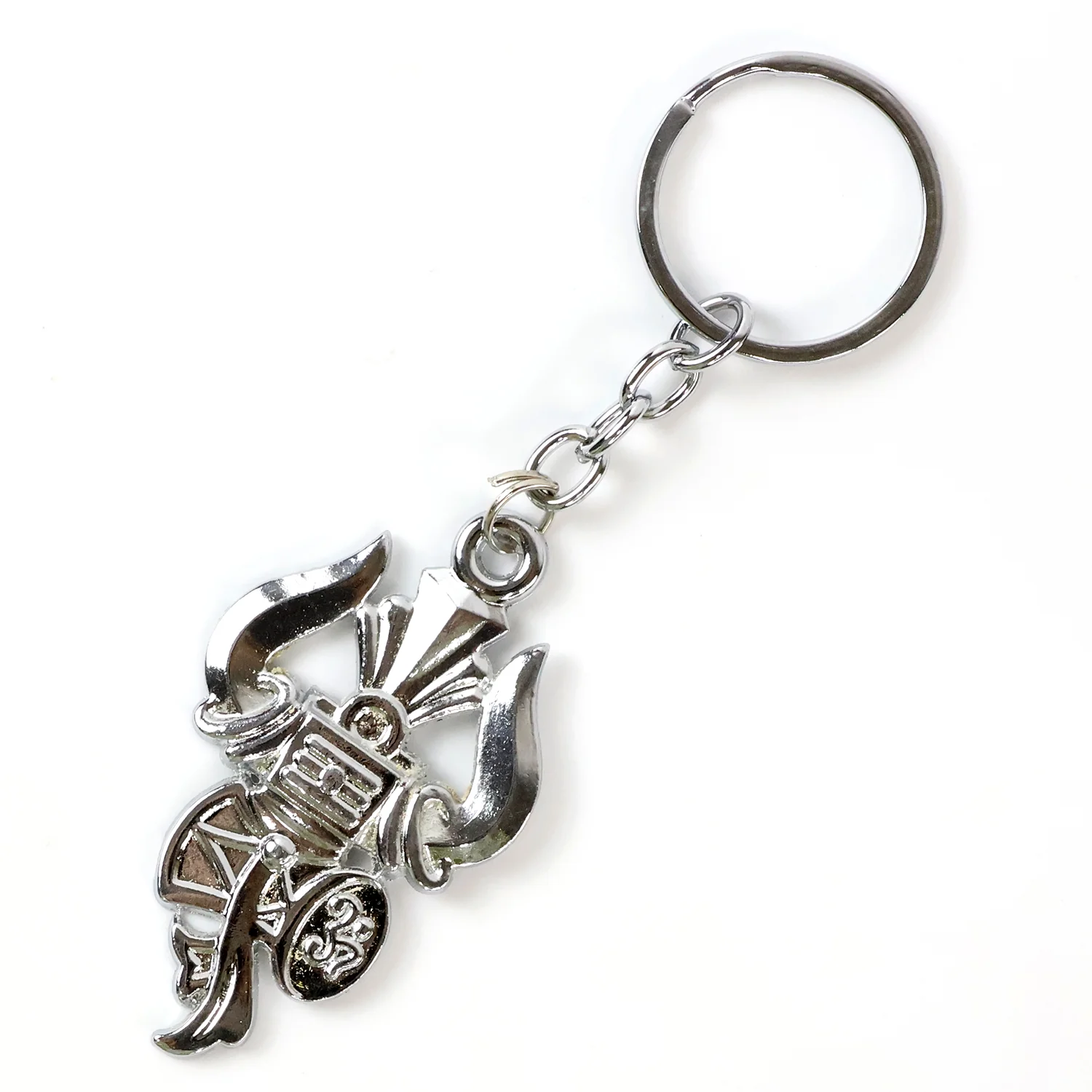 Mahakal Trishul Metal Keychain Set (2 Pc Mix Design) - Image 5