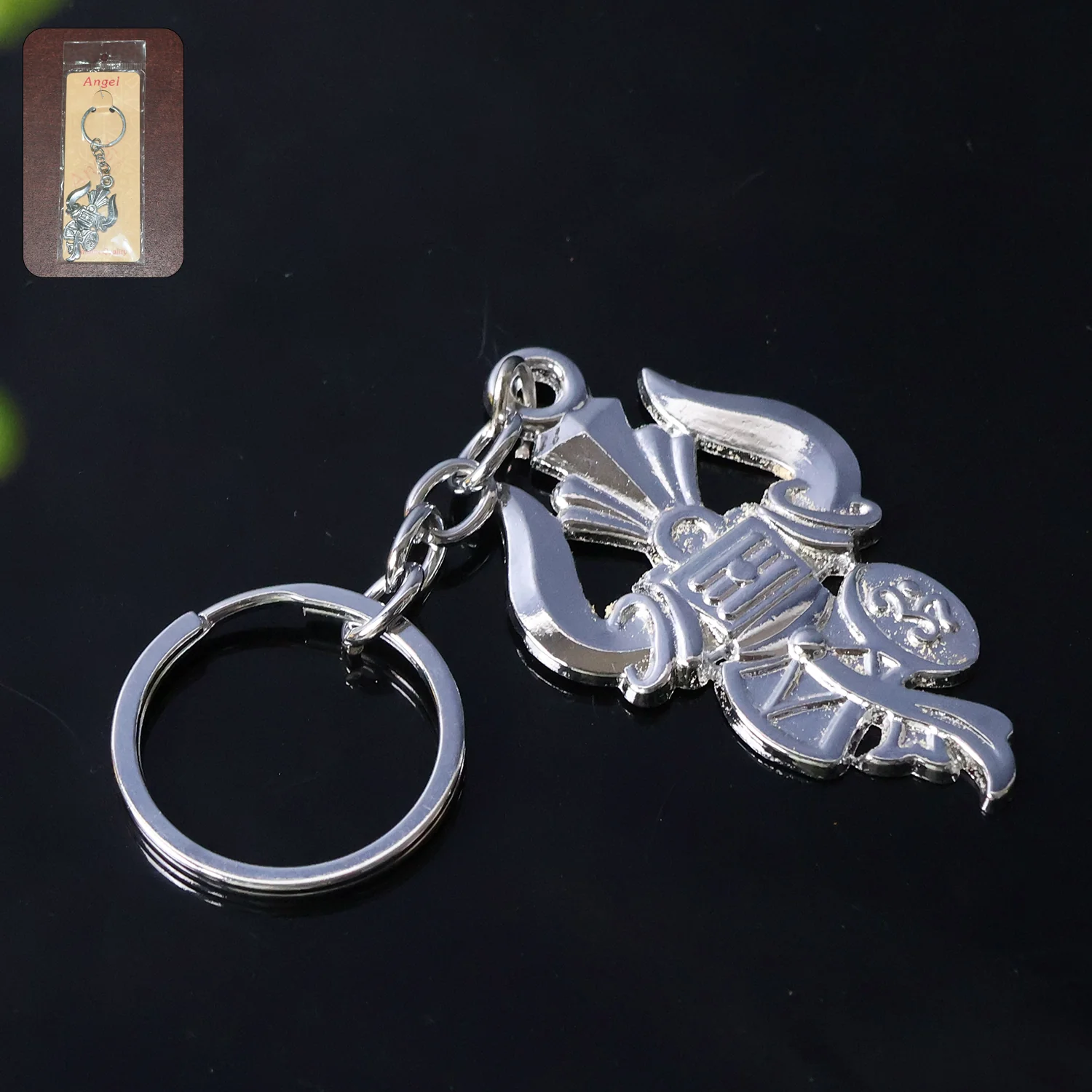 Mahakal Trishul Metal Keychain Set (2 Pc Mix Design) - Image 7