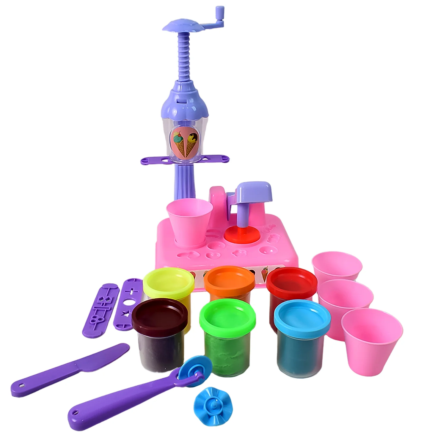 Scoop Play Set, Color Dough for Kids Play Toys, Ice Cream Maker Machine (36 Pcs Set) - Image 5