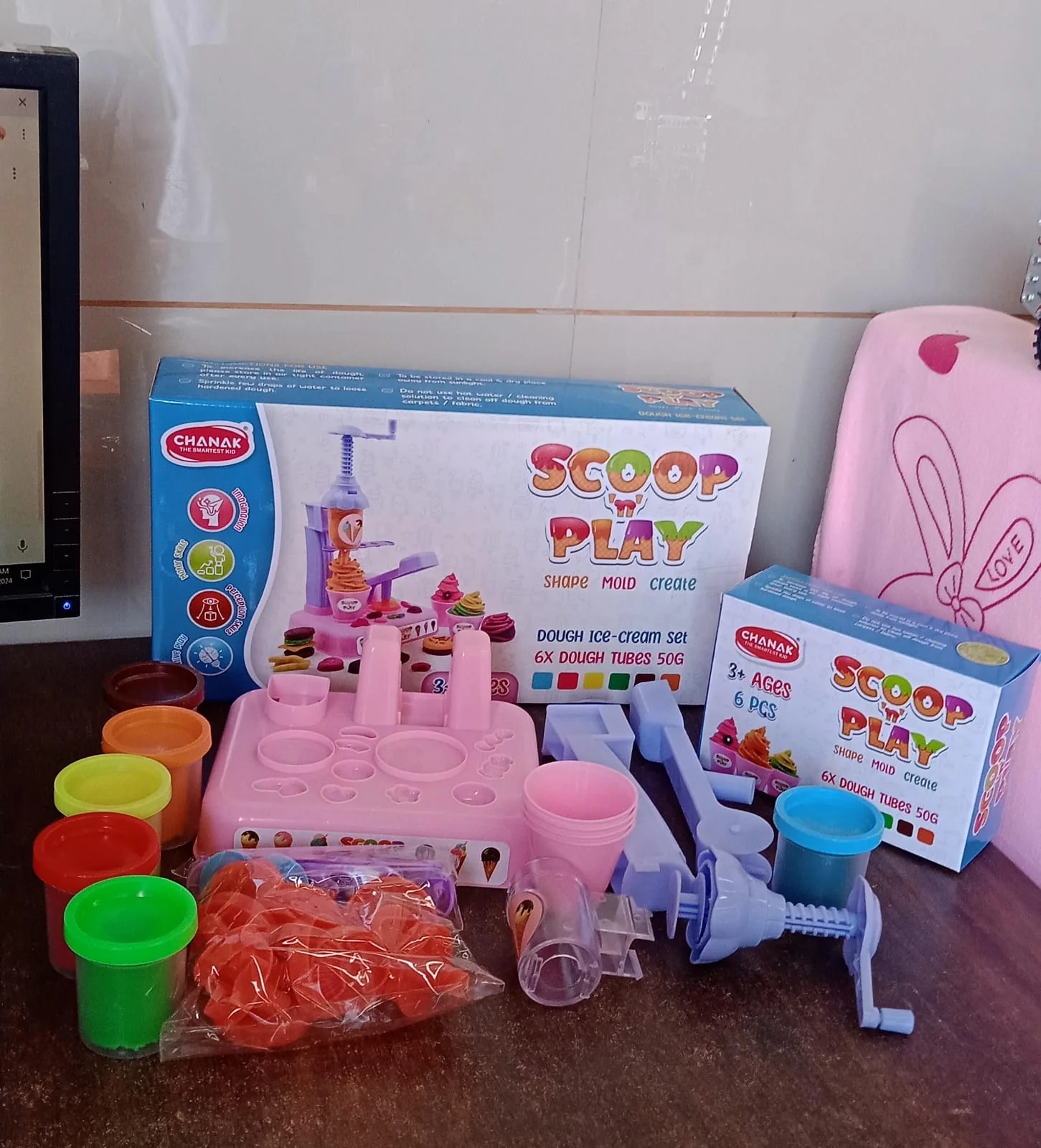 Scoop Play Set, Color Dough for Kids Play Toys, Ice Cream Maker Machine (36 Pcs Set) - Image 7