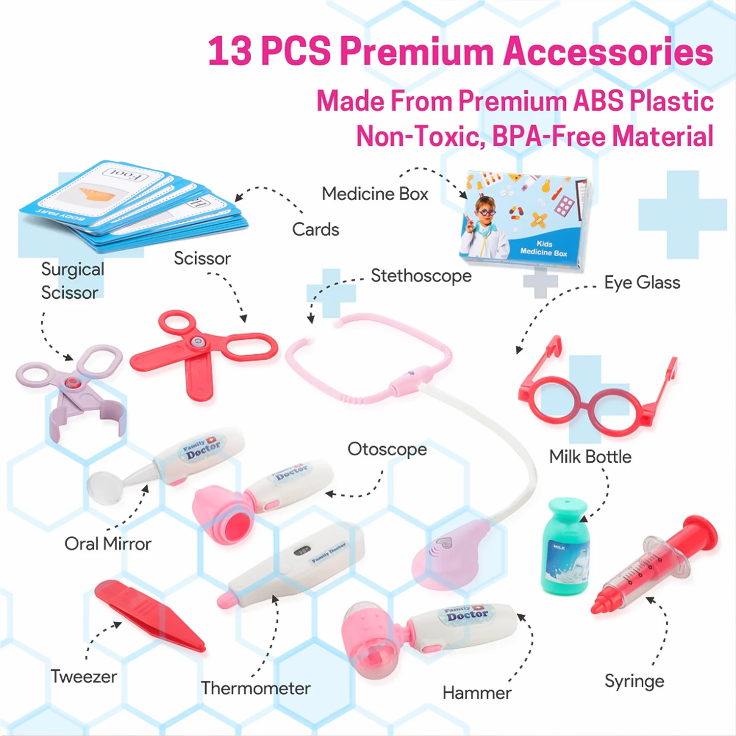 Premium Doctor Set Trolley Little Doctor Kids Toy (1 Set) - Image 3