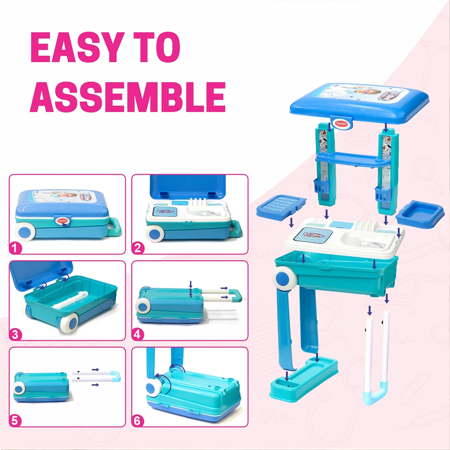 Premium Doctor Set Trolley Little Doctor Kids Toy (1 Set) - Image 7