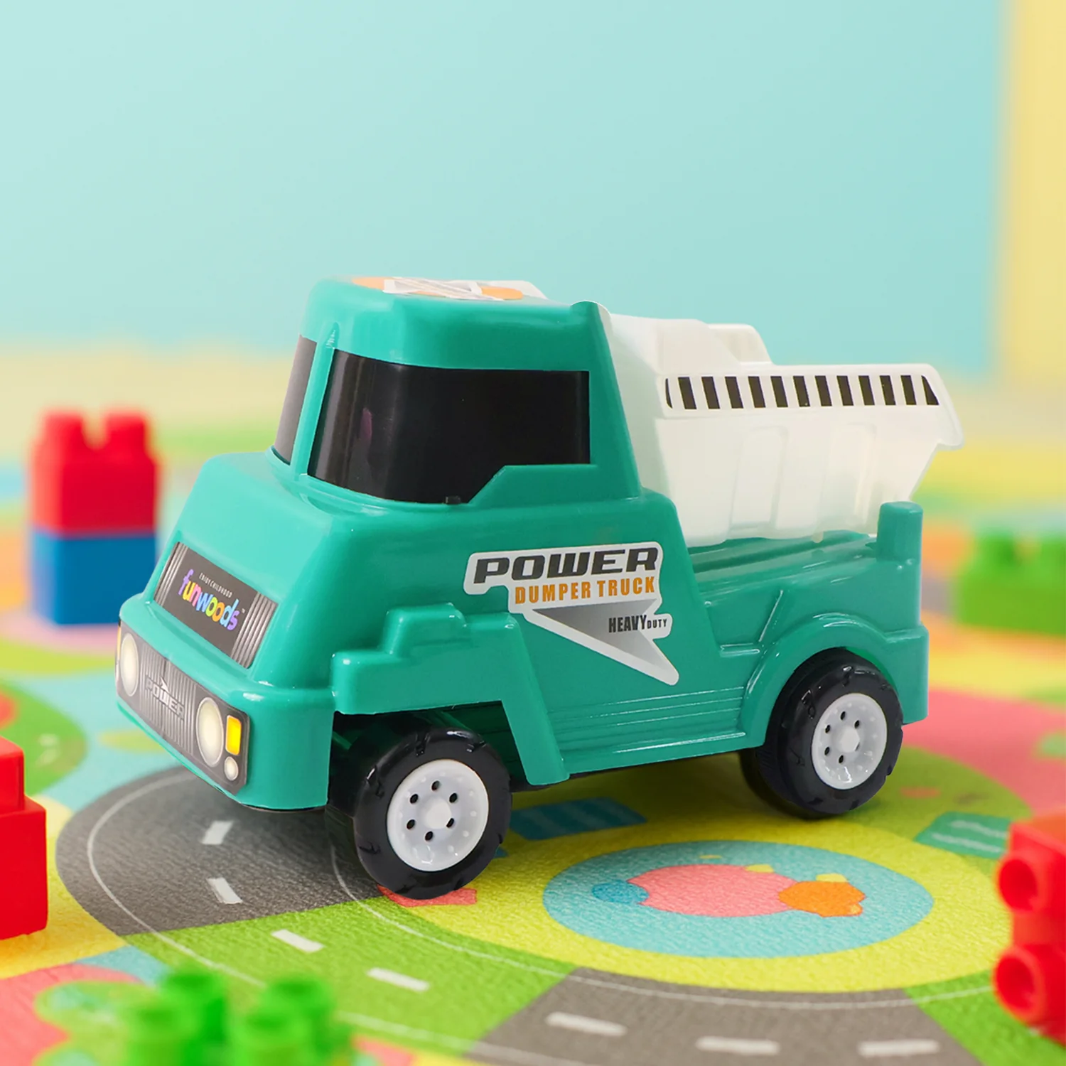 Funwoods Kids Power Dumper Truck Toy Friction Powered Construction Dump Truck Toy 1 Pc - Image 10