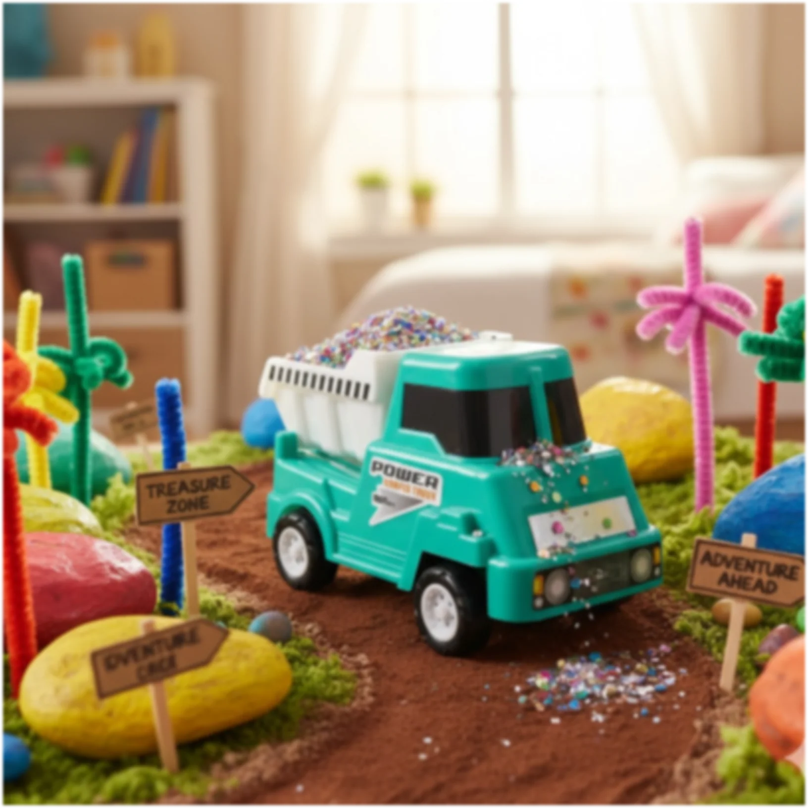 Funwoods Kids Power Dumper Truck Toy Friction Powered Construction Dump Truck Toy 1 Pc - Image 9
