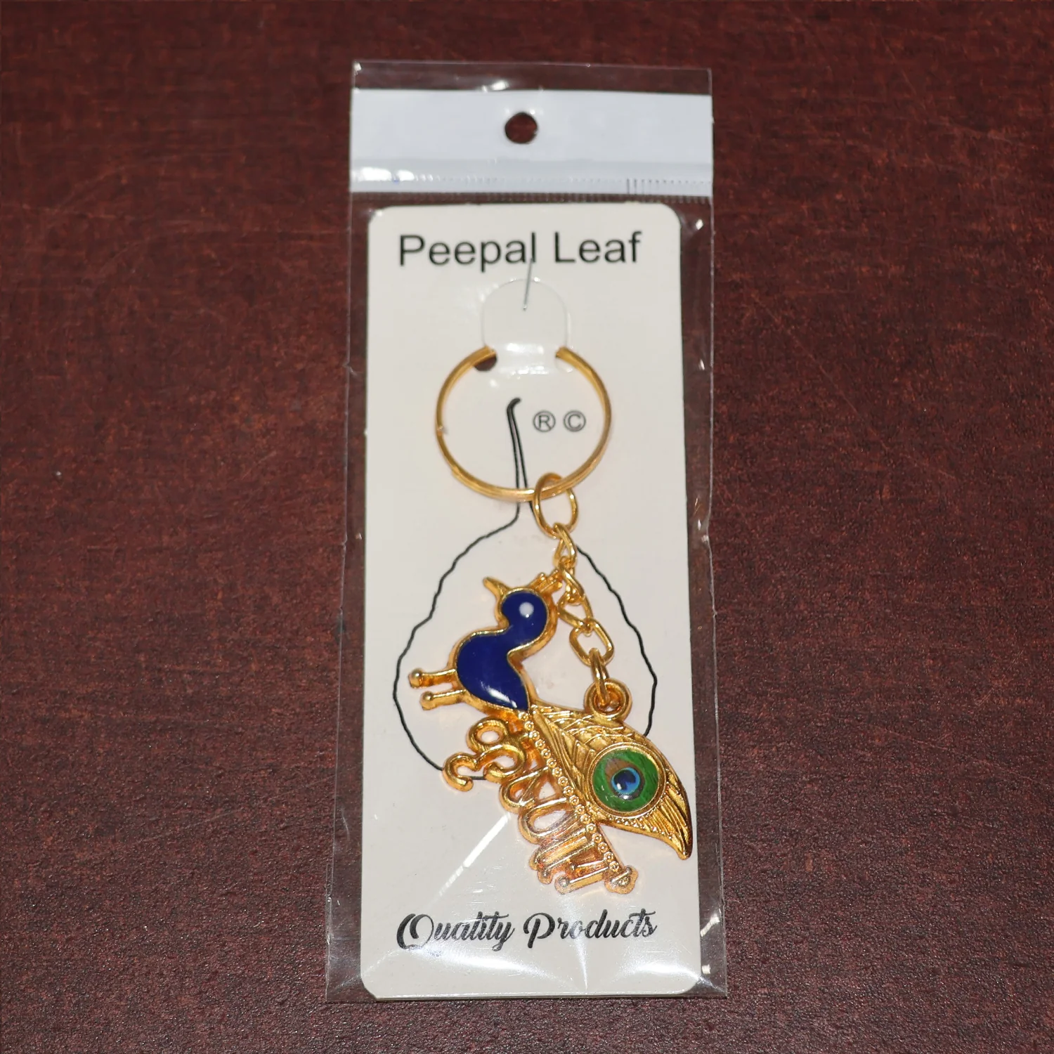 Krishna Peacock Design Golden Keychain (1 Pc) - Image 6