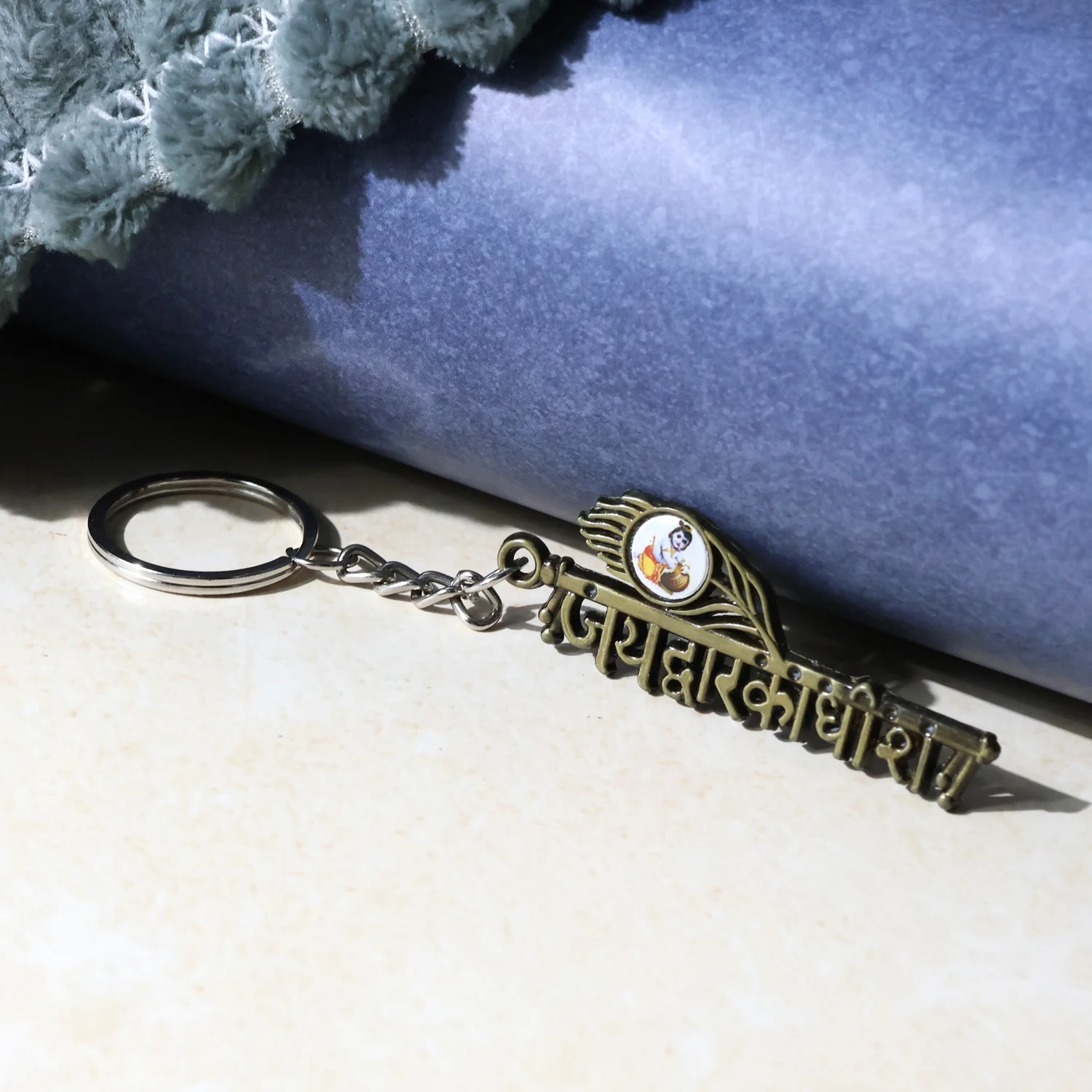 Krishna Theme Keychain Set (5 Pc Mix Design) - Image 13