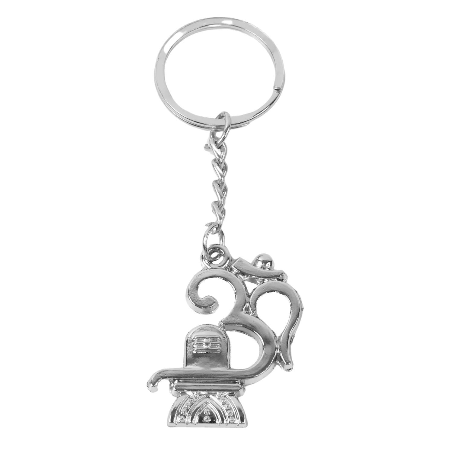 Om with Shivling Metal Keychain (1 Pc) - Image 5