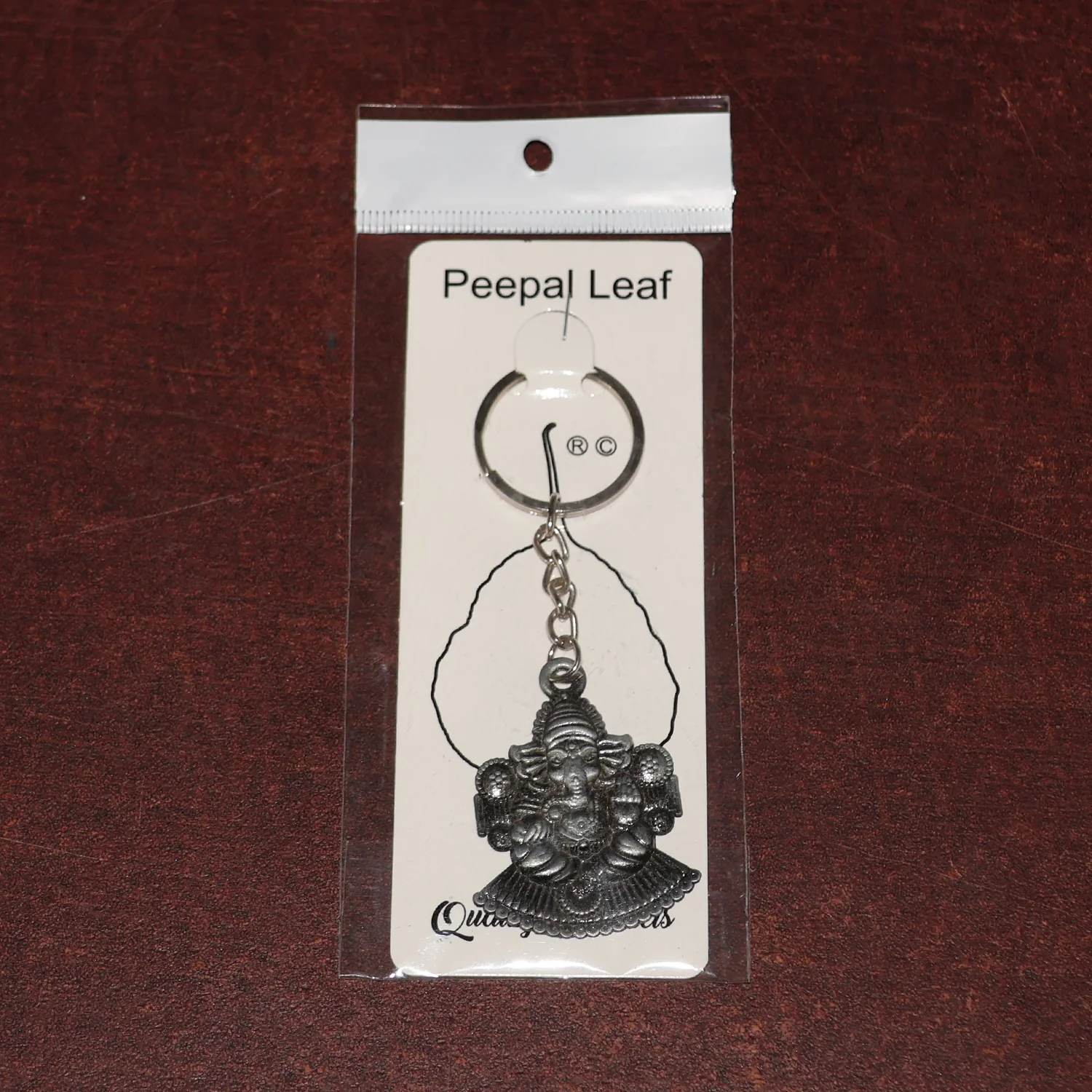 Lord Ganesha Sitting Design Silver Keychain (1 Pc) - Image 7
