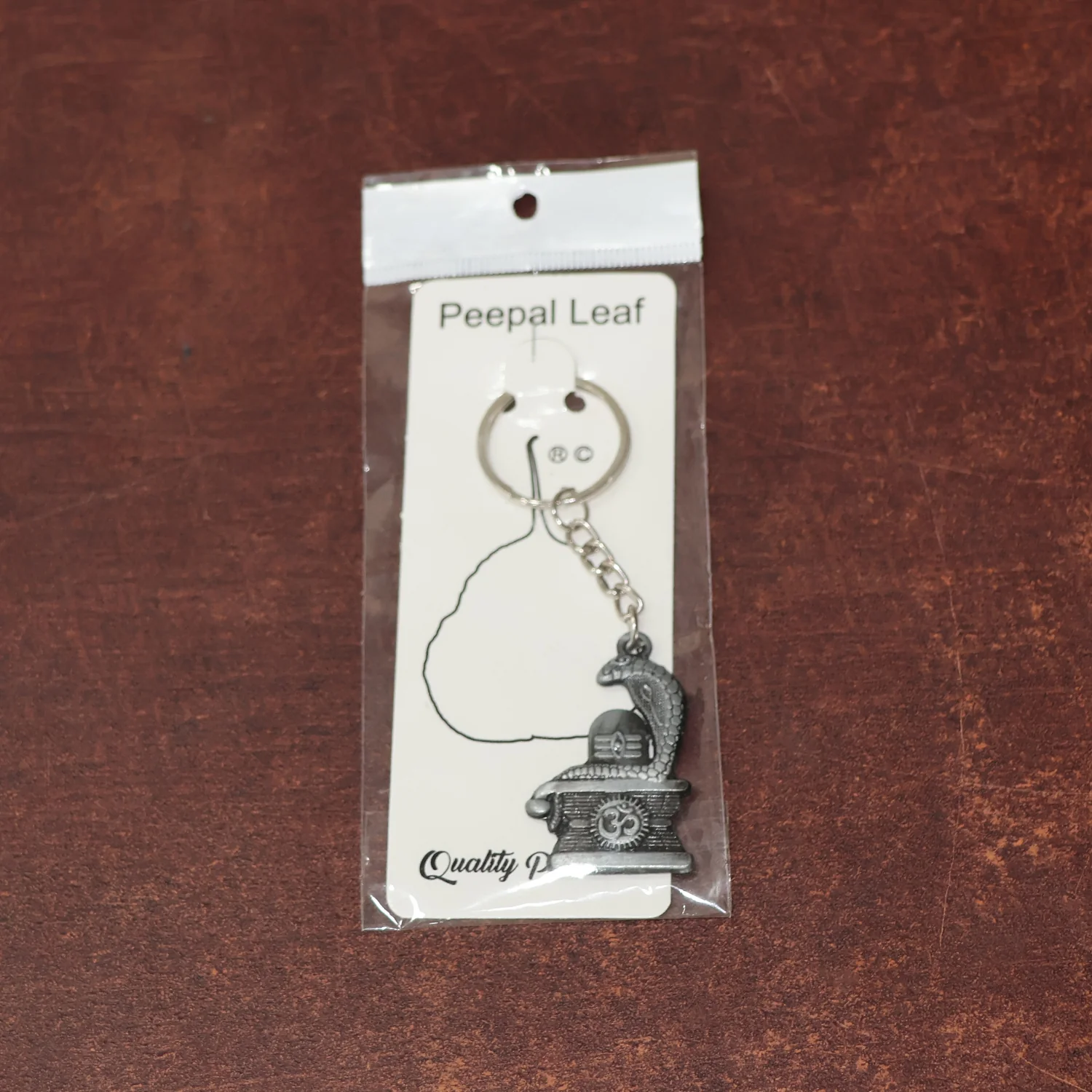 Shivling with Snake Design Silver Keychain (1 Pc) - Image 6