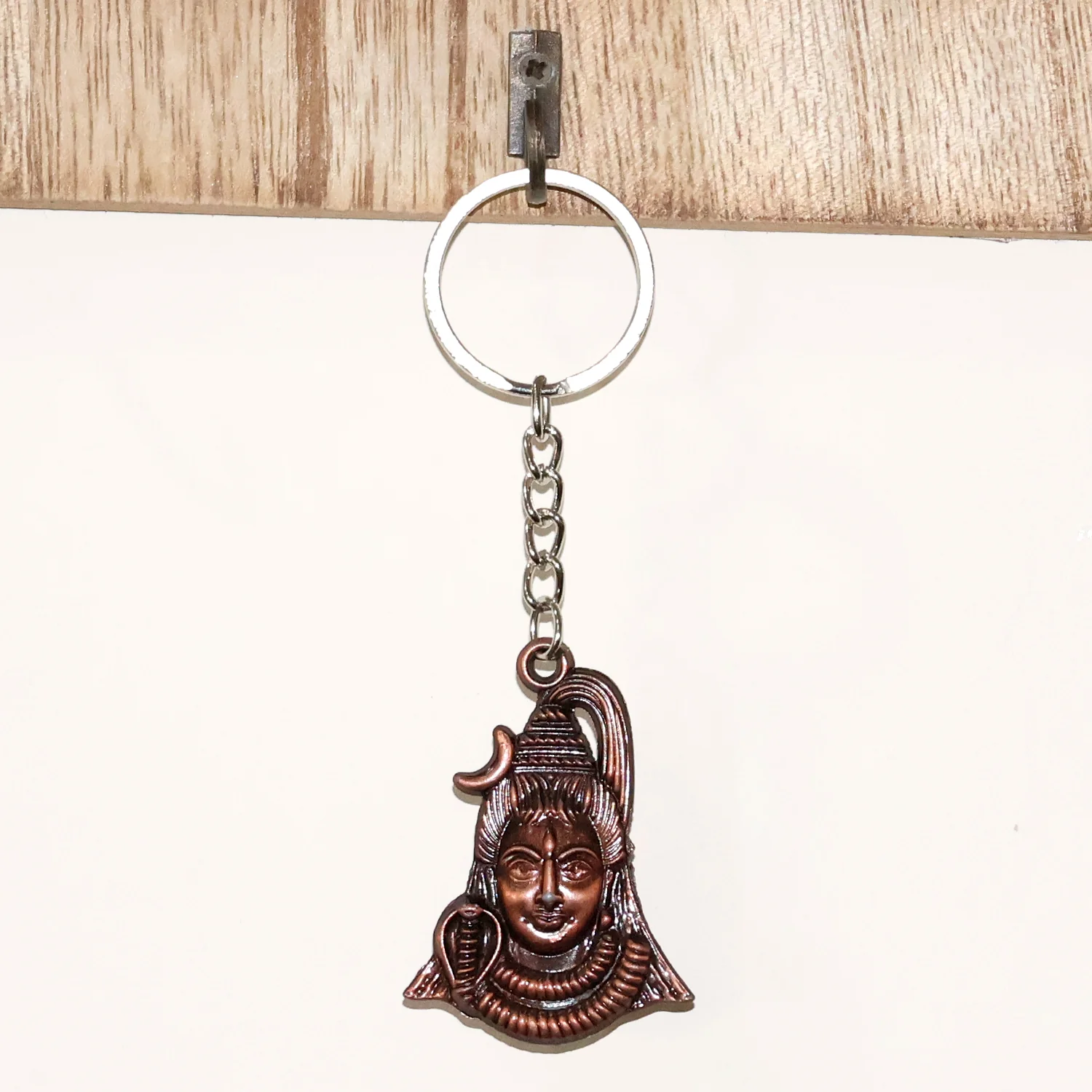Lord Shiva Face Antique Finish Keychain (1 Pc) - Image 3