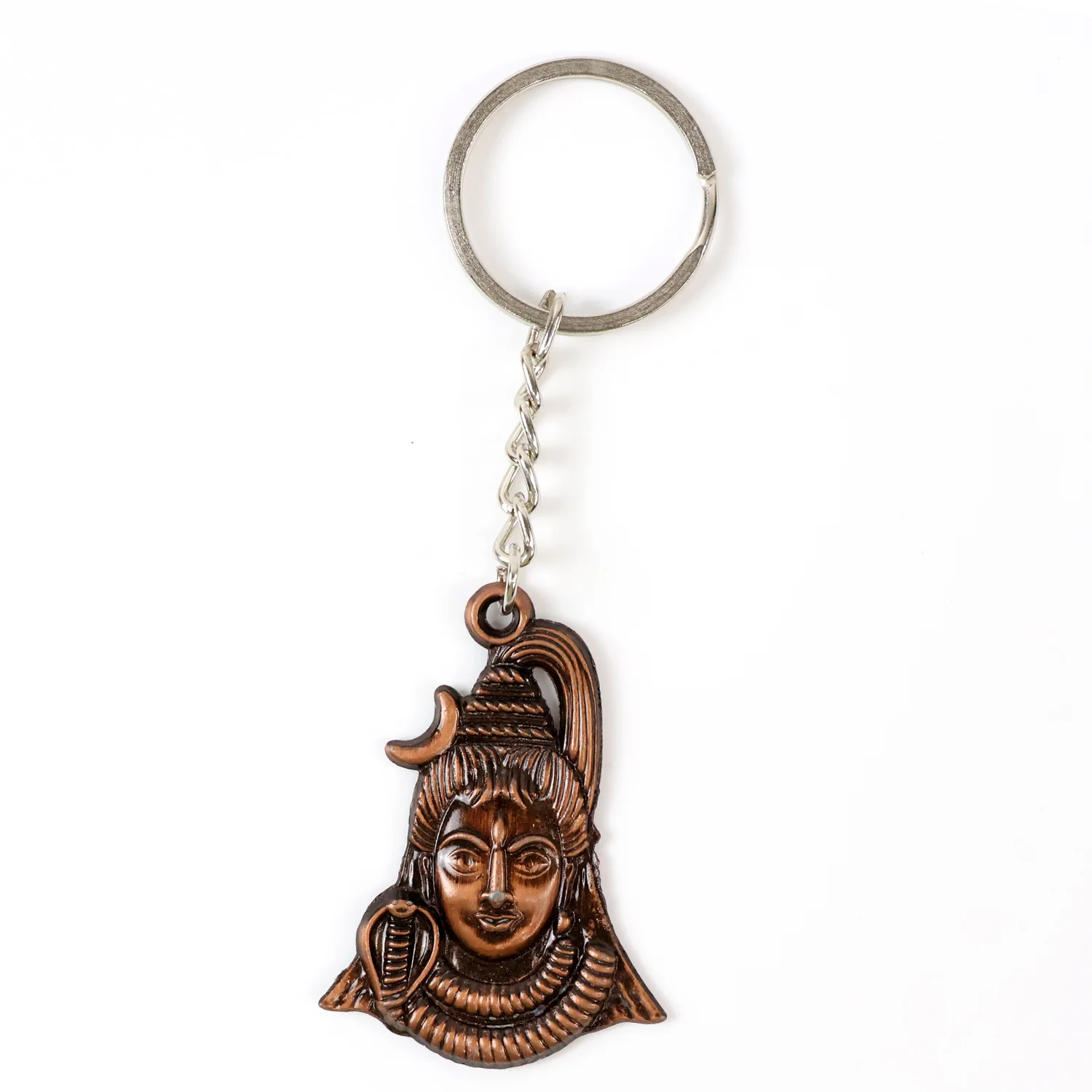 Lord Shiva Face Antique Finish Keychain (1 Pc) - Image 5