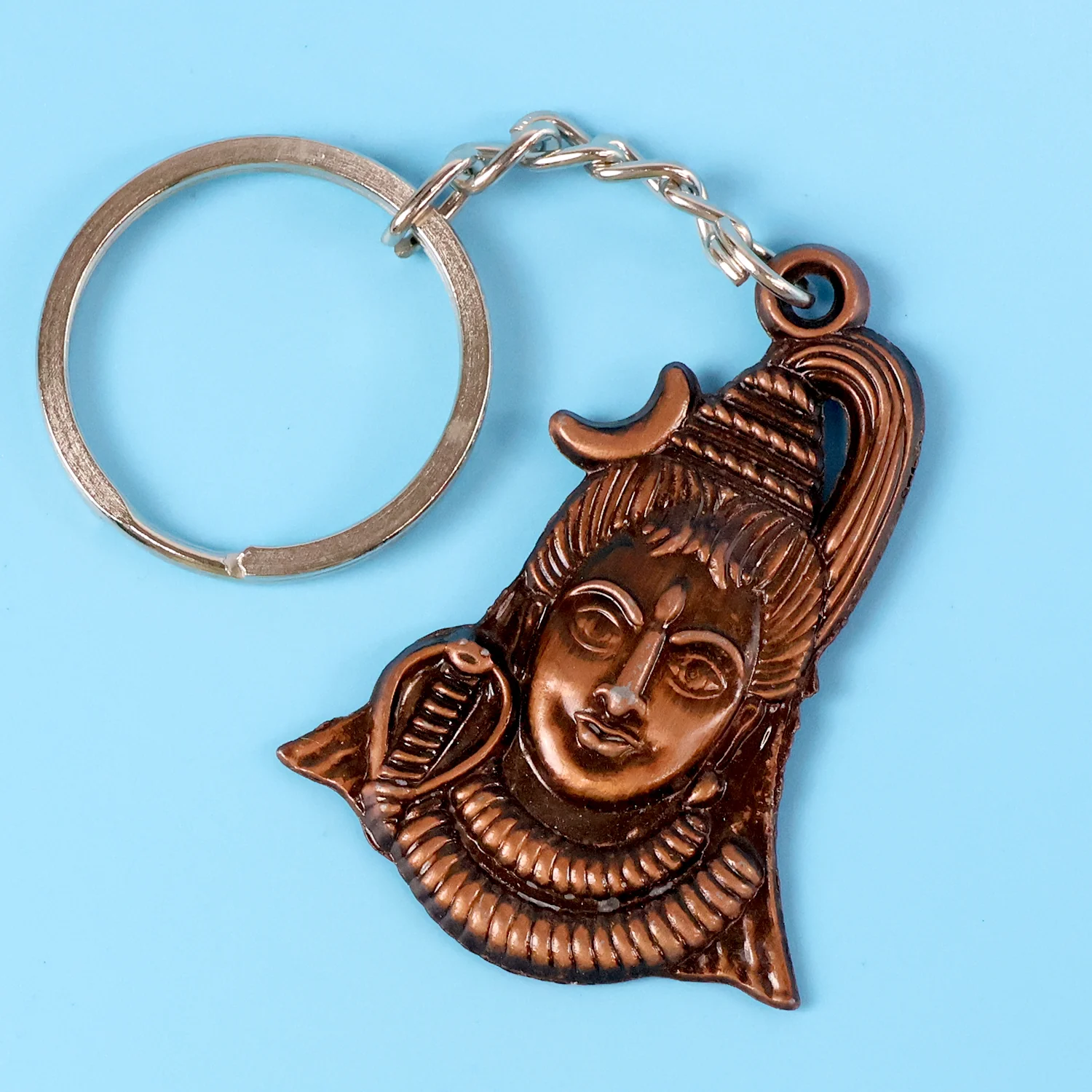 Lord Shiva Face Antique Finish Keychain (1 Pc) - Image 6