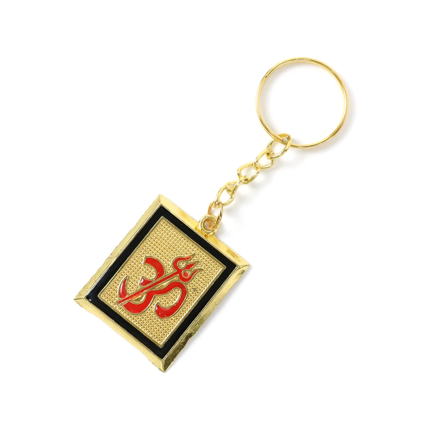 Om Trishul Symbol Golden Keychain (1 Pc) - Image 5