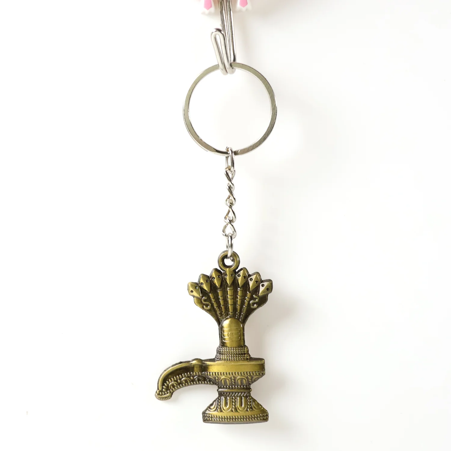 Antique Lord Shiva Shivaling Metal Keychain (1 Pc) - Image 3